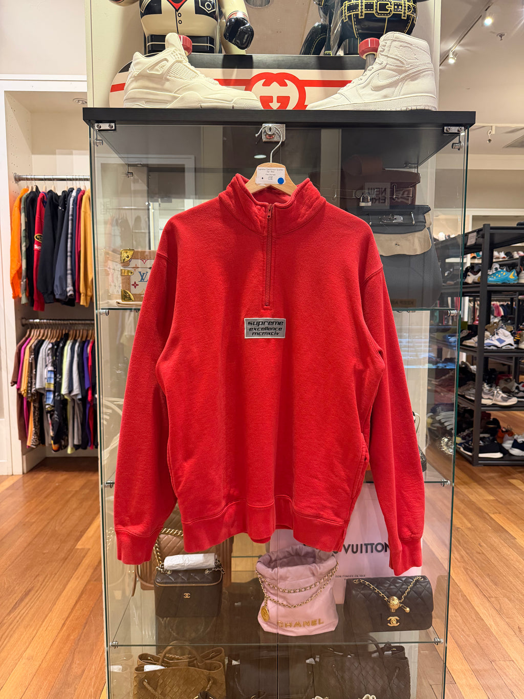 Supreme ‘Excellence’ Quarter Zip- Red