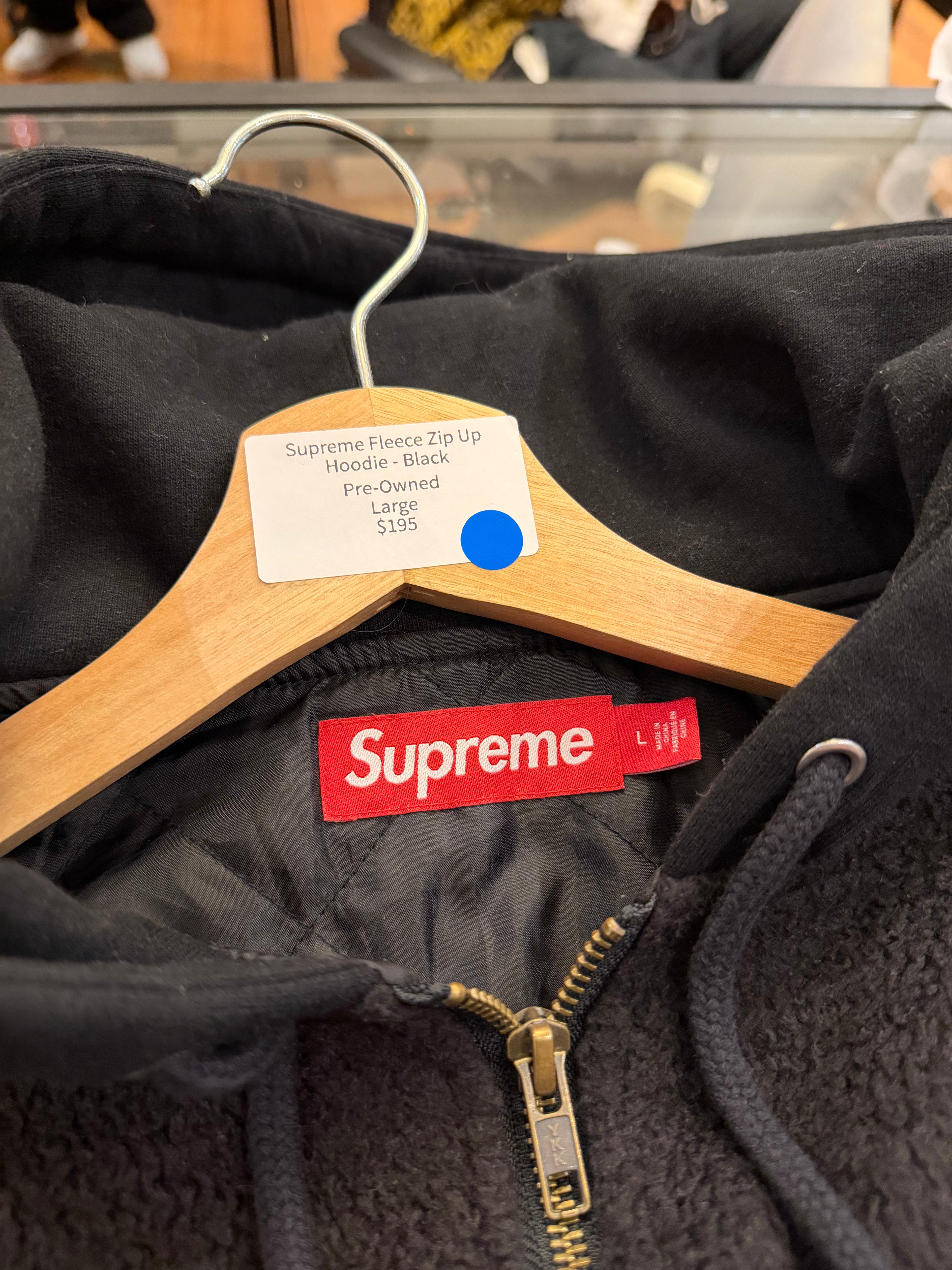 Supreme Fleece Zip Up
Hoodie - Black