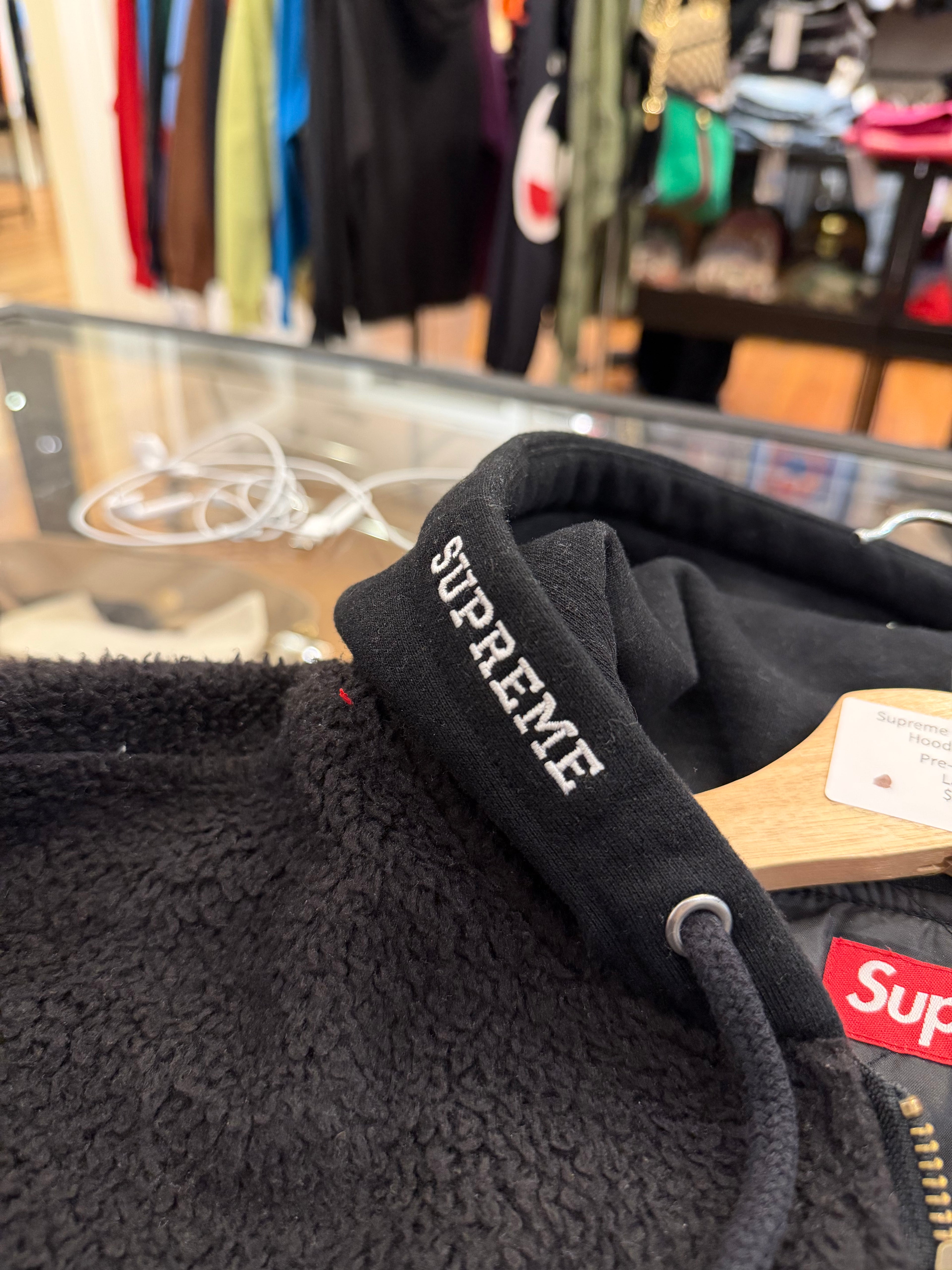 Supreme Fleece Zip Up
Hoodie - Black
