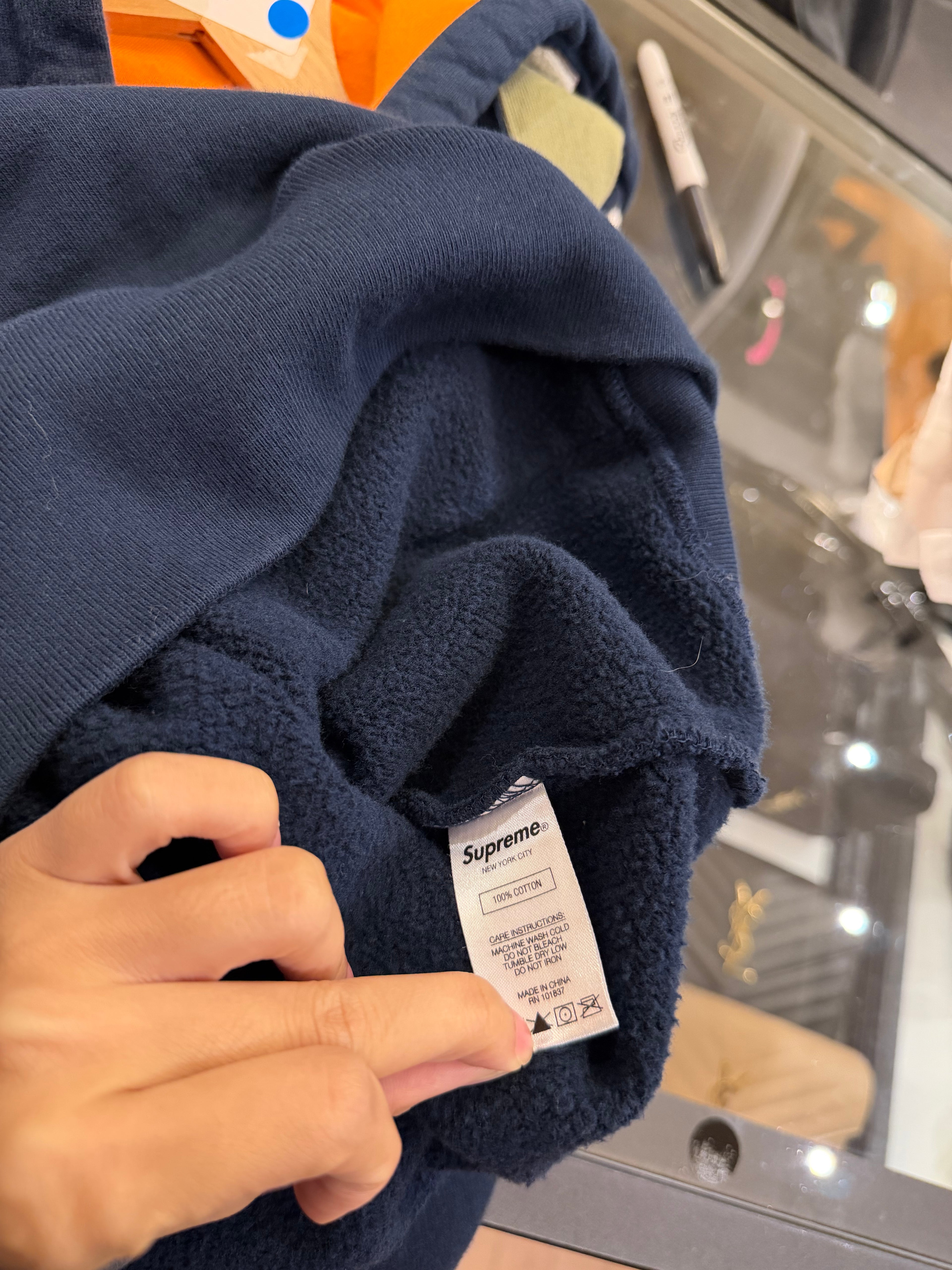 Supreme Paneled Hoodie -
Blue Olive