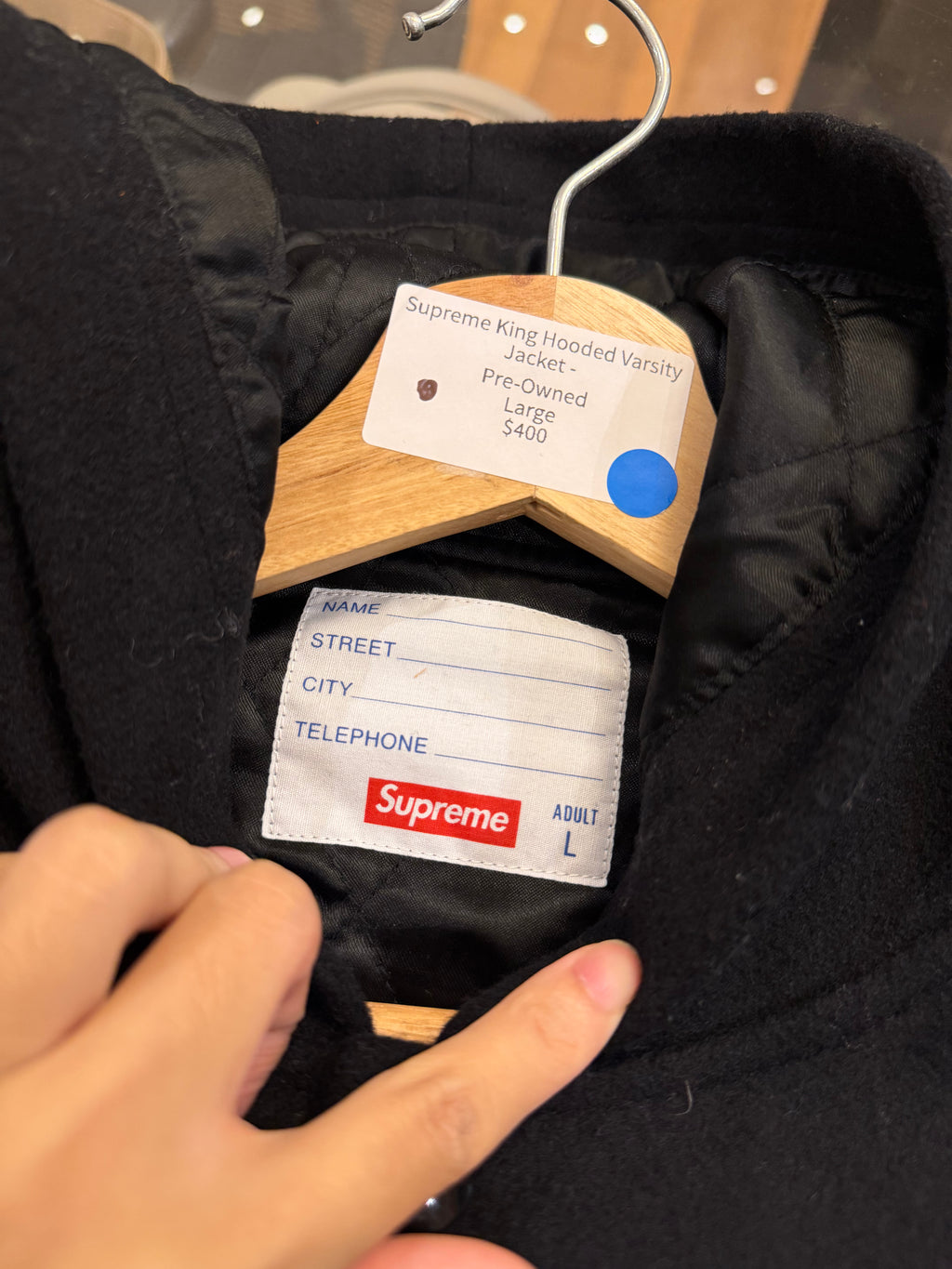 Supreme King Hooded Varsity
Jacket