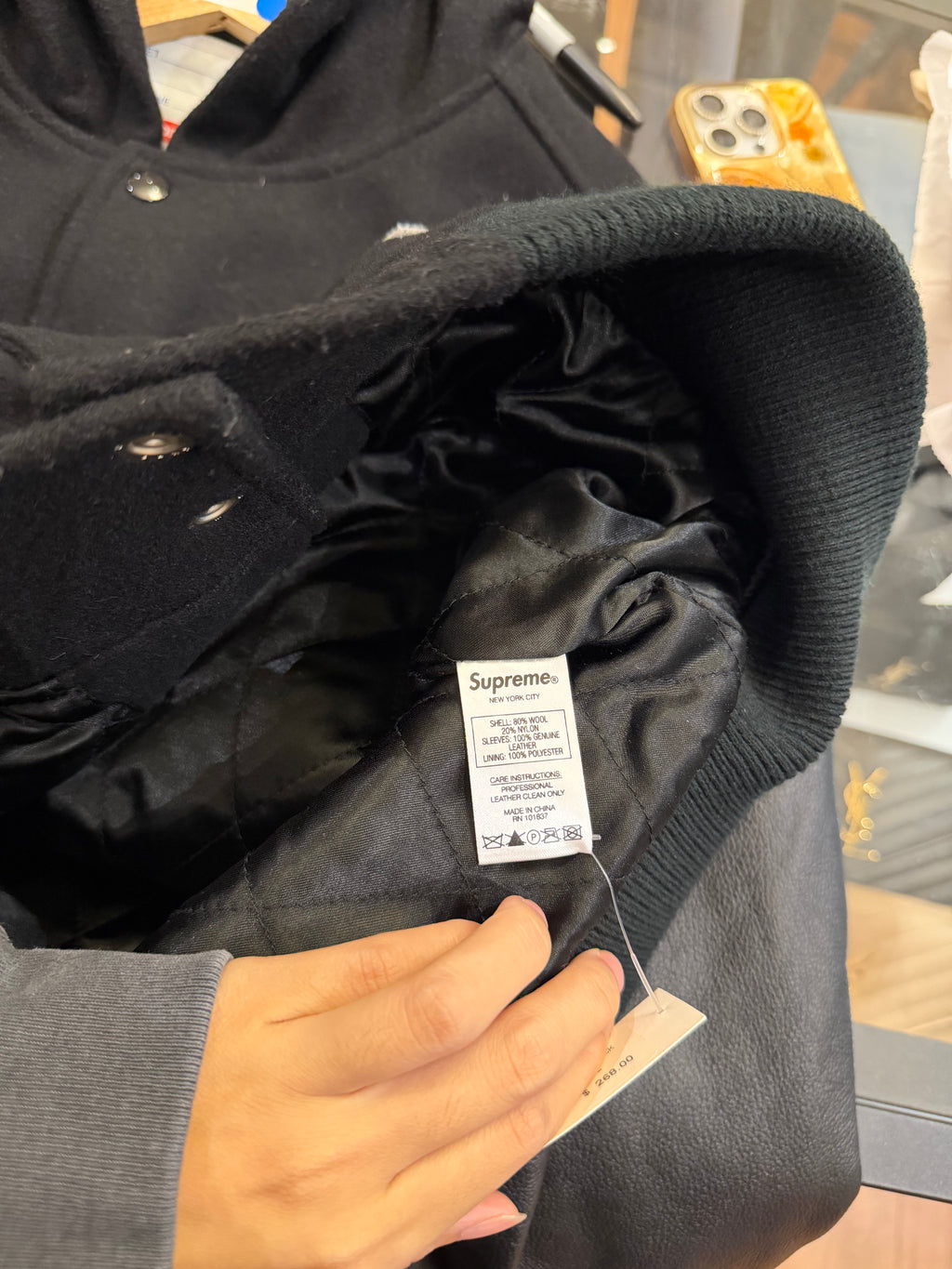 Supreme King Hooded Varsity
Jacket