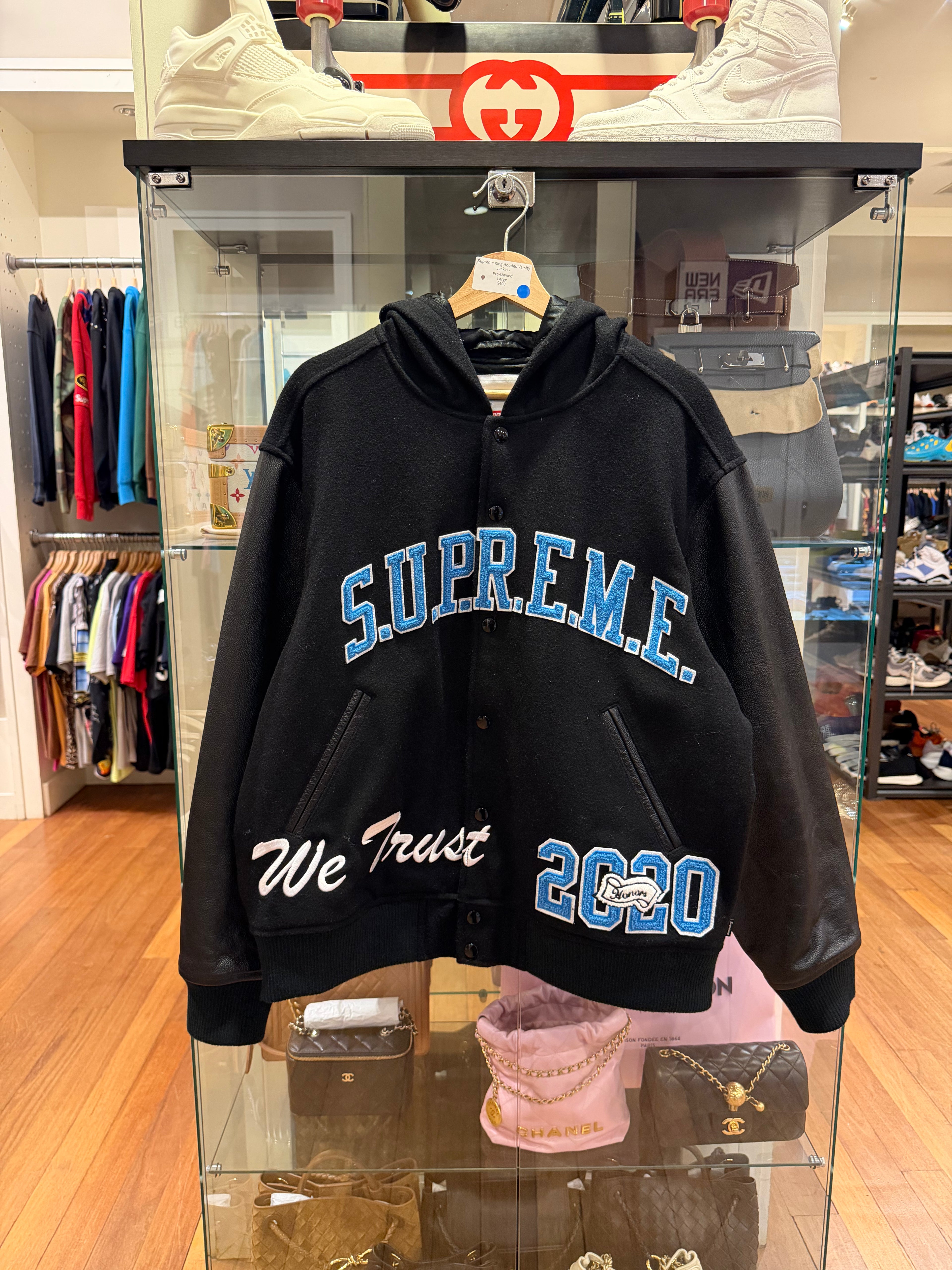 Supreme King Hooded Varsity
Jacket