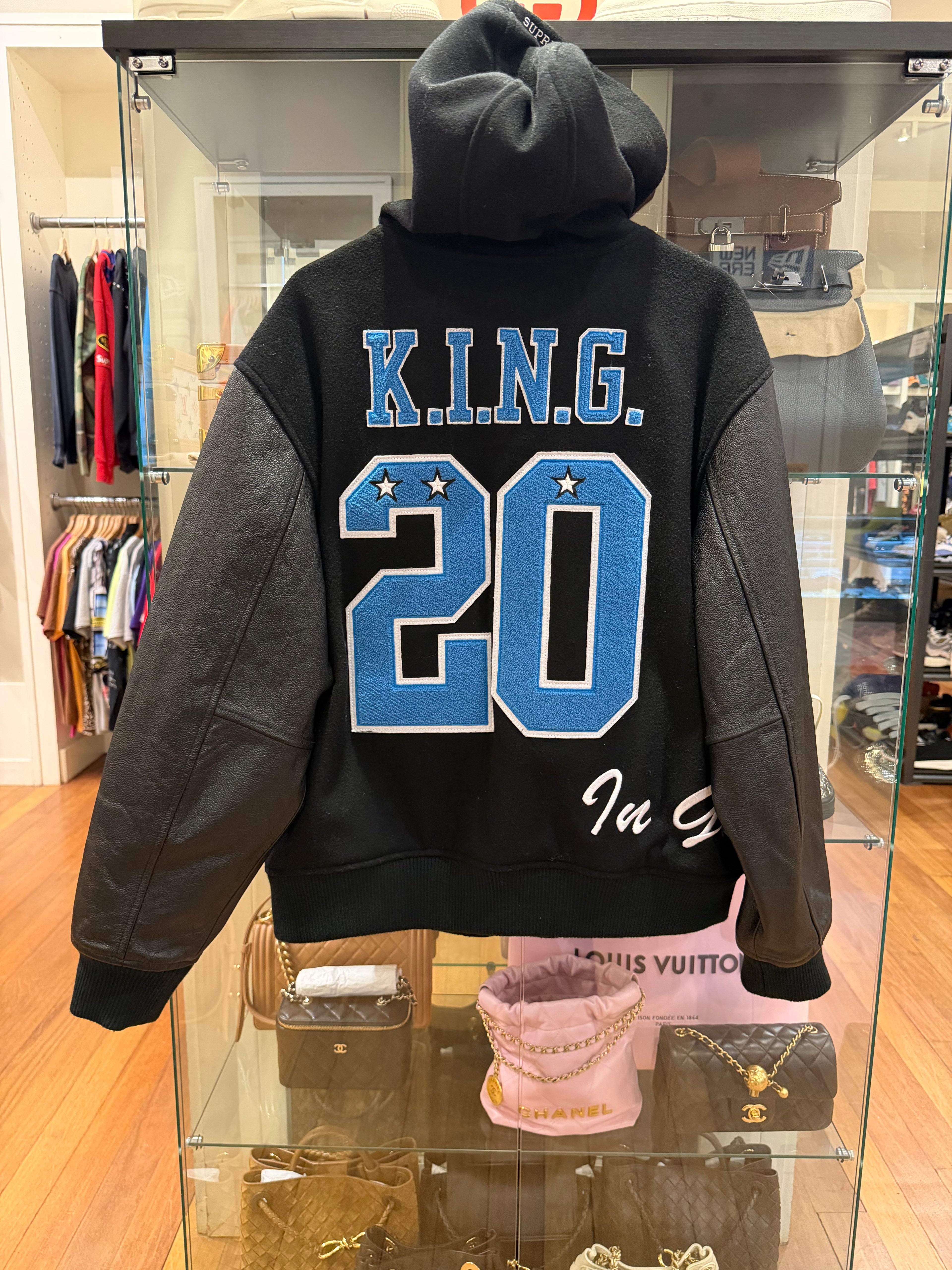 Supreme King Hooded Varsity
Jacket
