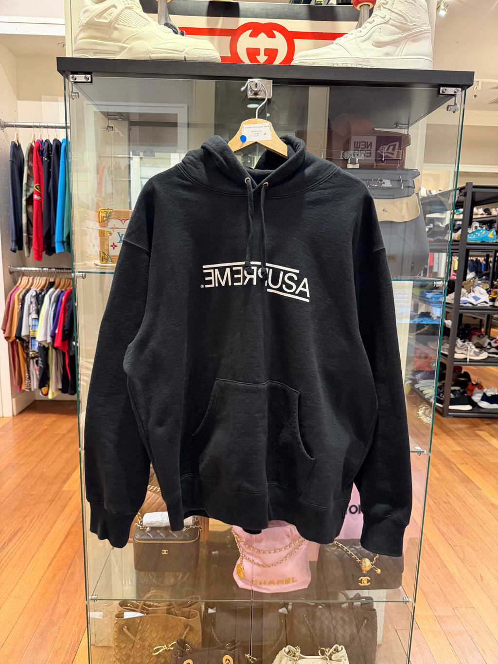 Supreme USA Hoodie - Black
