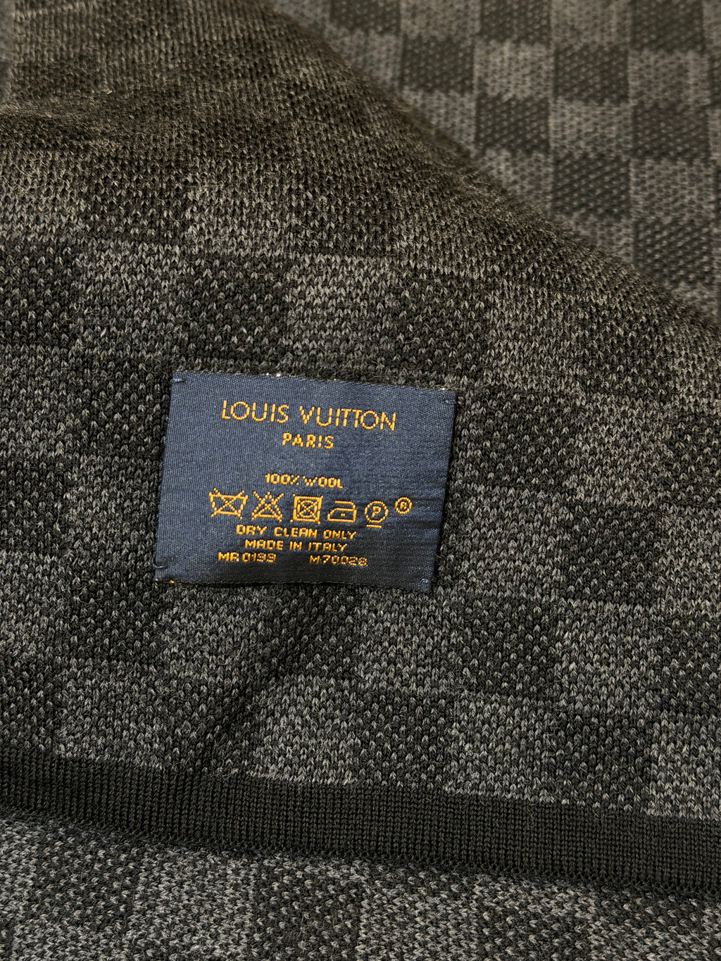 Louis Vuitton Wool Damier Scarf