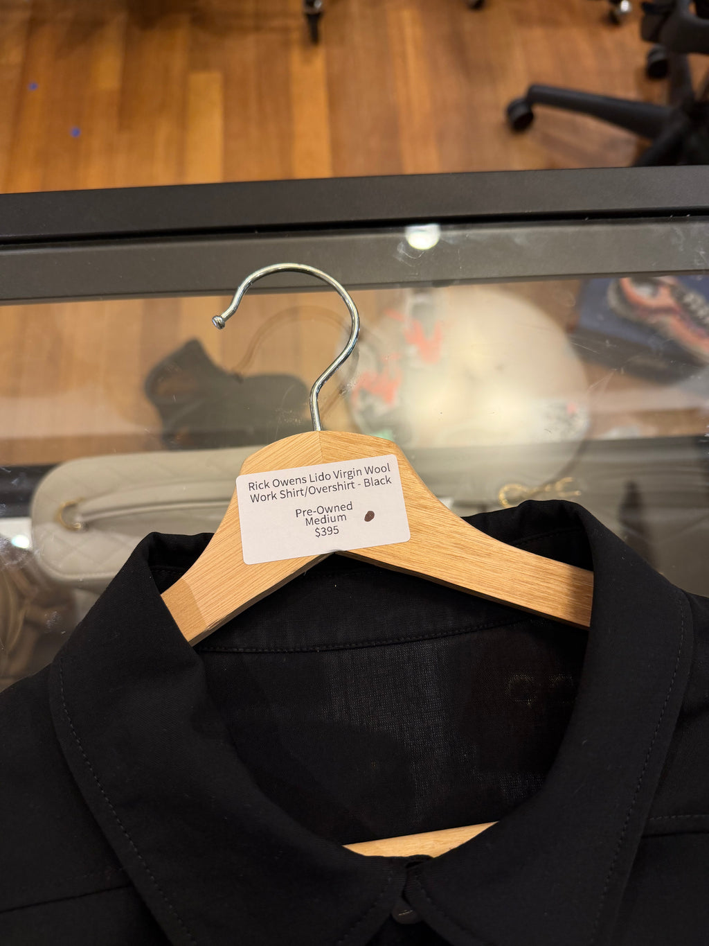 Rick Owens Lido Virgin Wool Work Shirt/Overshirt - Black