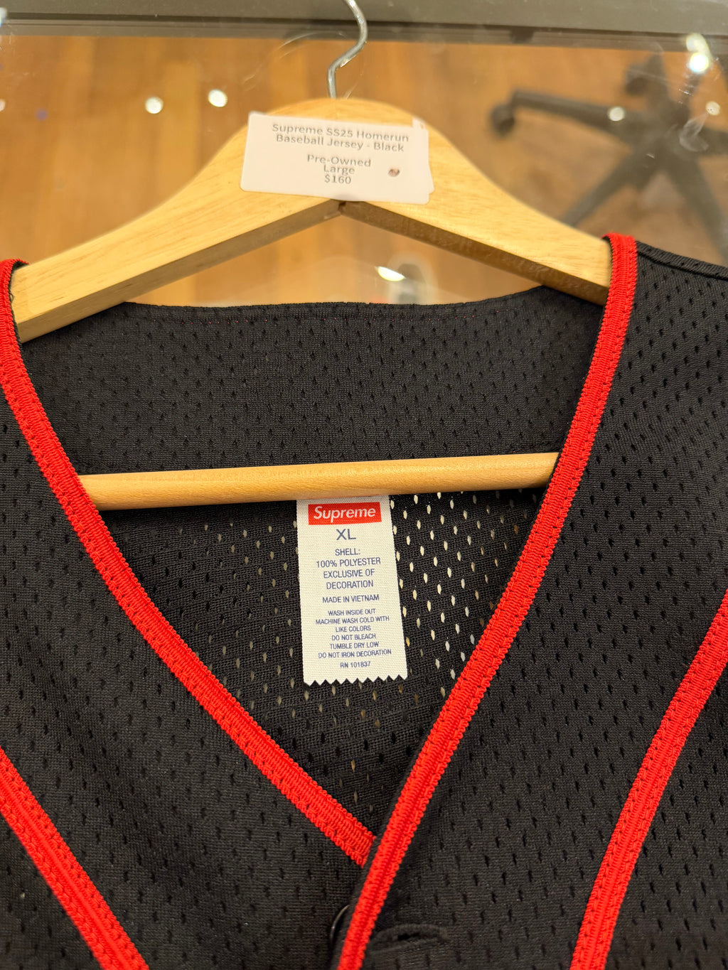 Supreme SS25 Homerun
Baseball Jersey - Black