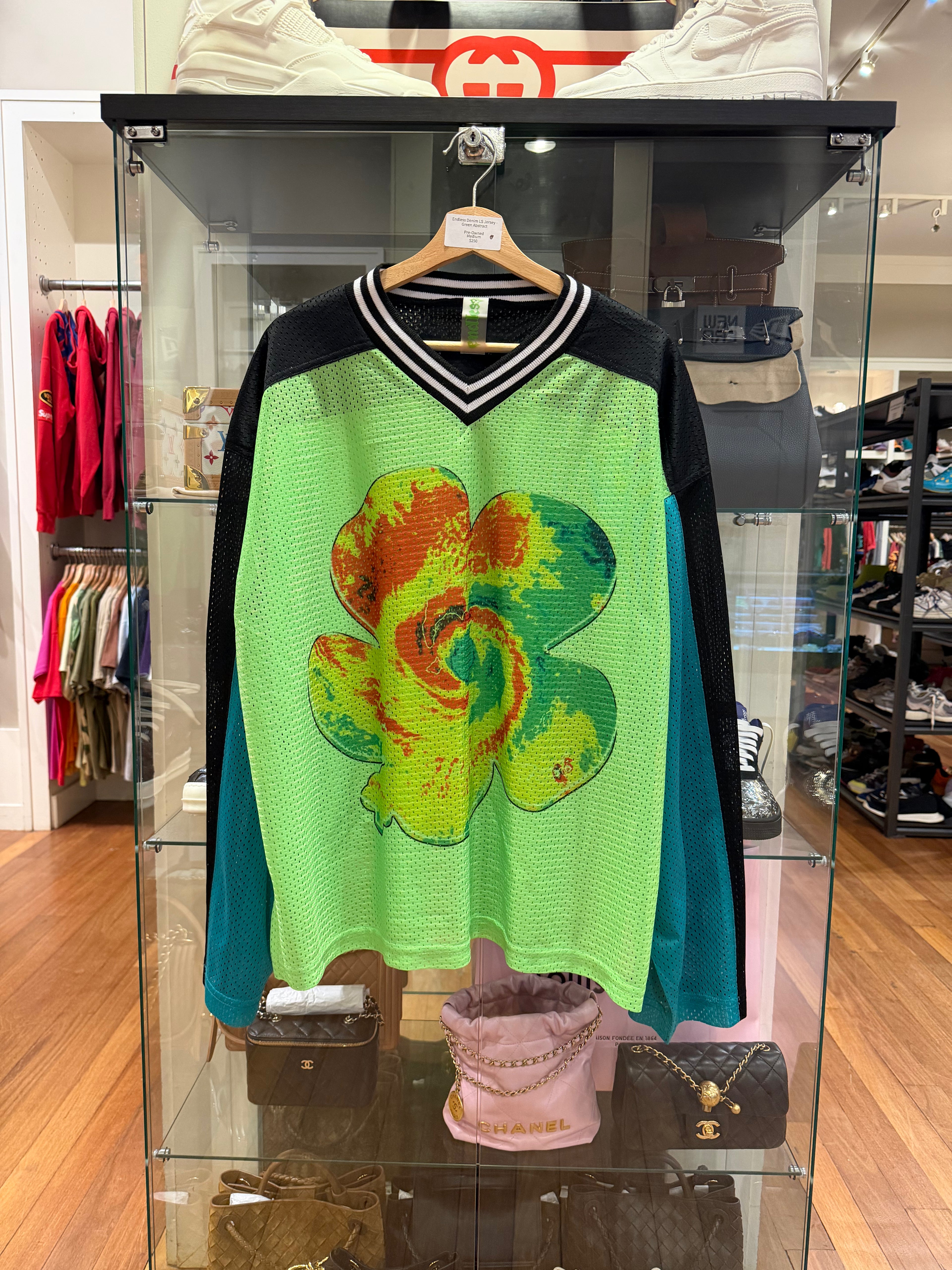 Endless Denim LS Jersey -
Green Abstract