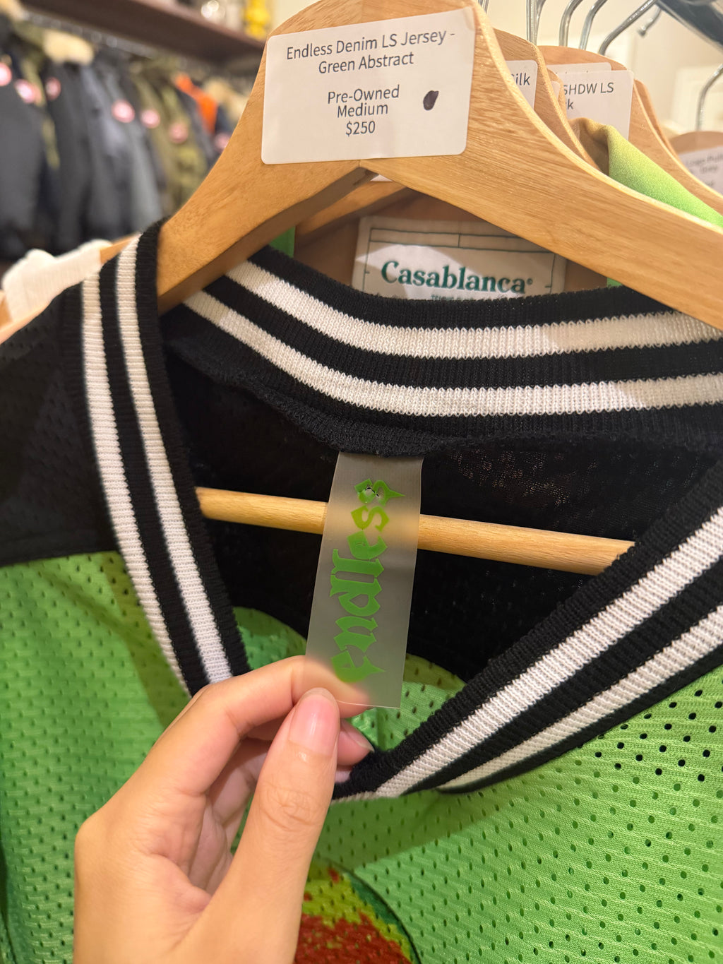 Endless Denim LS Jersey -
Green Abstract