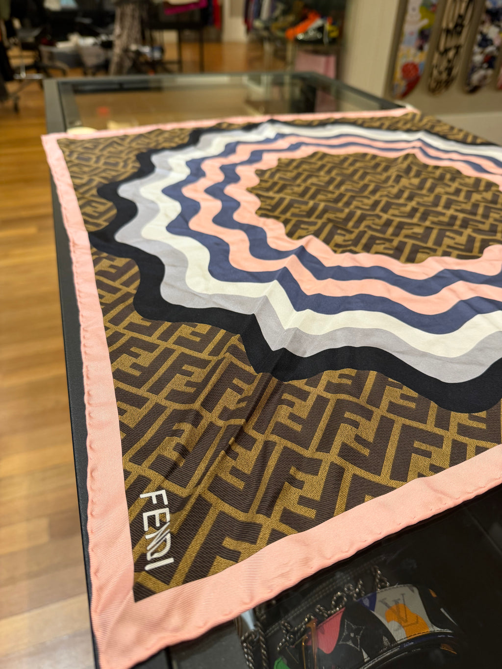 Fendi Monogram Silk Scarf