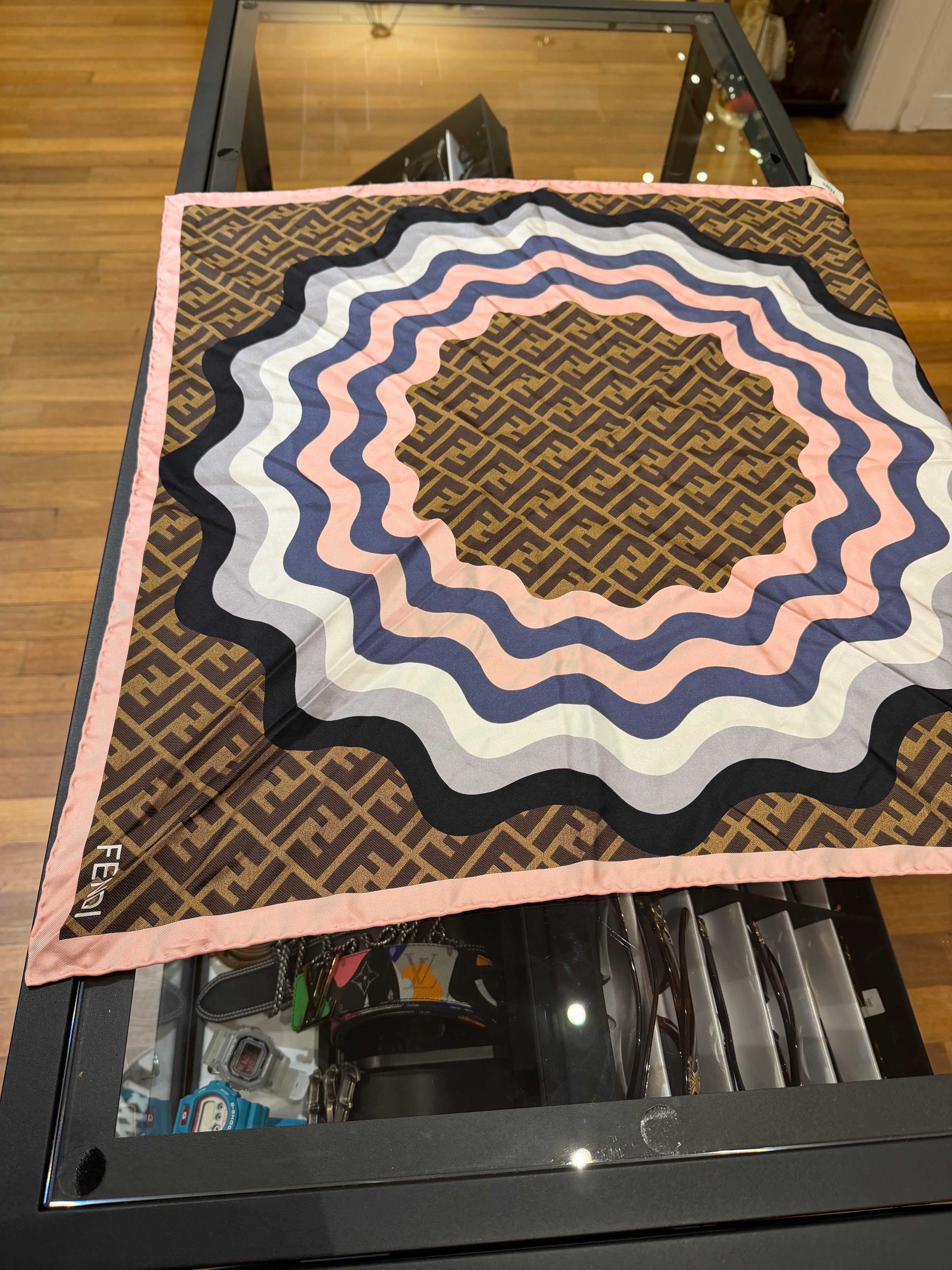 Fendi Monogram Silk Scarf