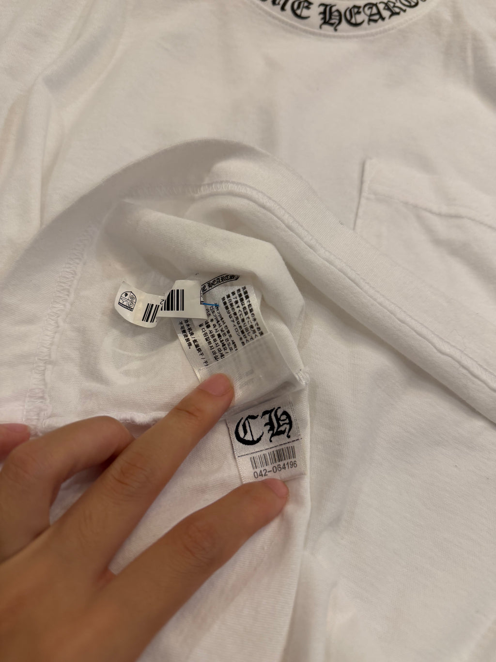 Chrome Hearts Neck Logo Tee
- White