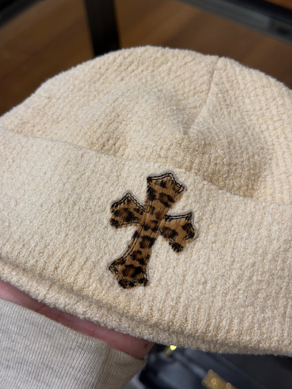 Chrome Hearts ‘Badda Bing’ Pony Hair Cross Patch Beanie