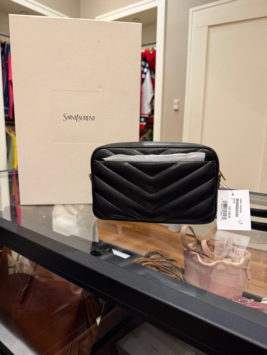 Saint Laurent LouLou Chevron Quilted Crossbody Bag