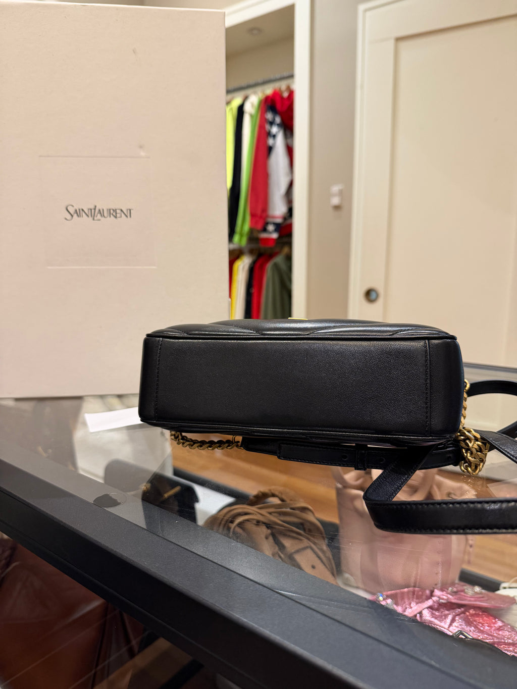 Saint Laurent LouLou Chevron Quilted Crossbody Bag
