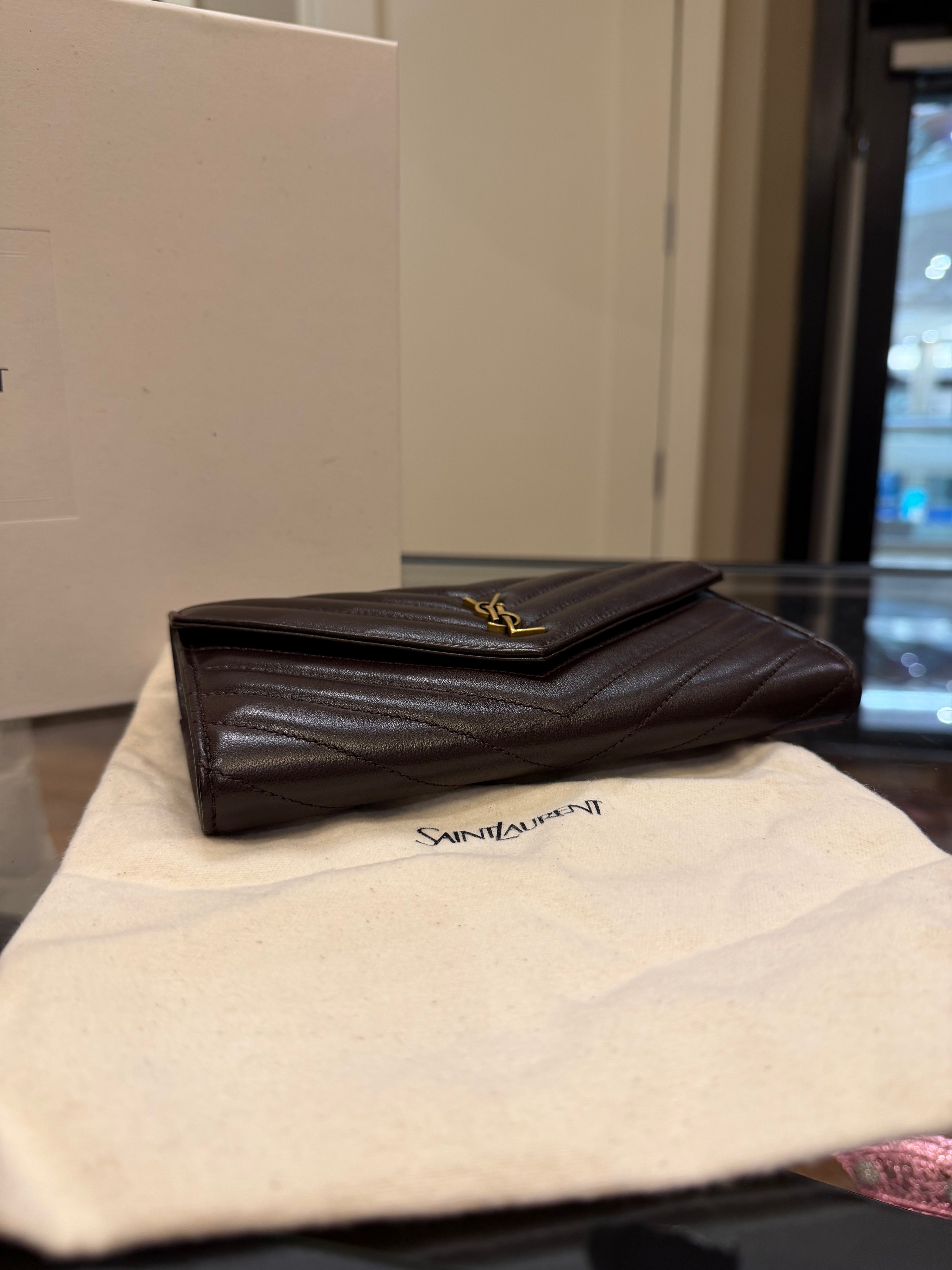Saint Laurent Cassandre Matalasse Leather Wallet