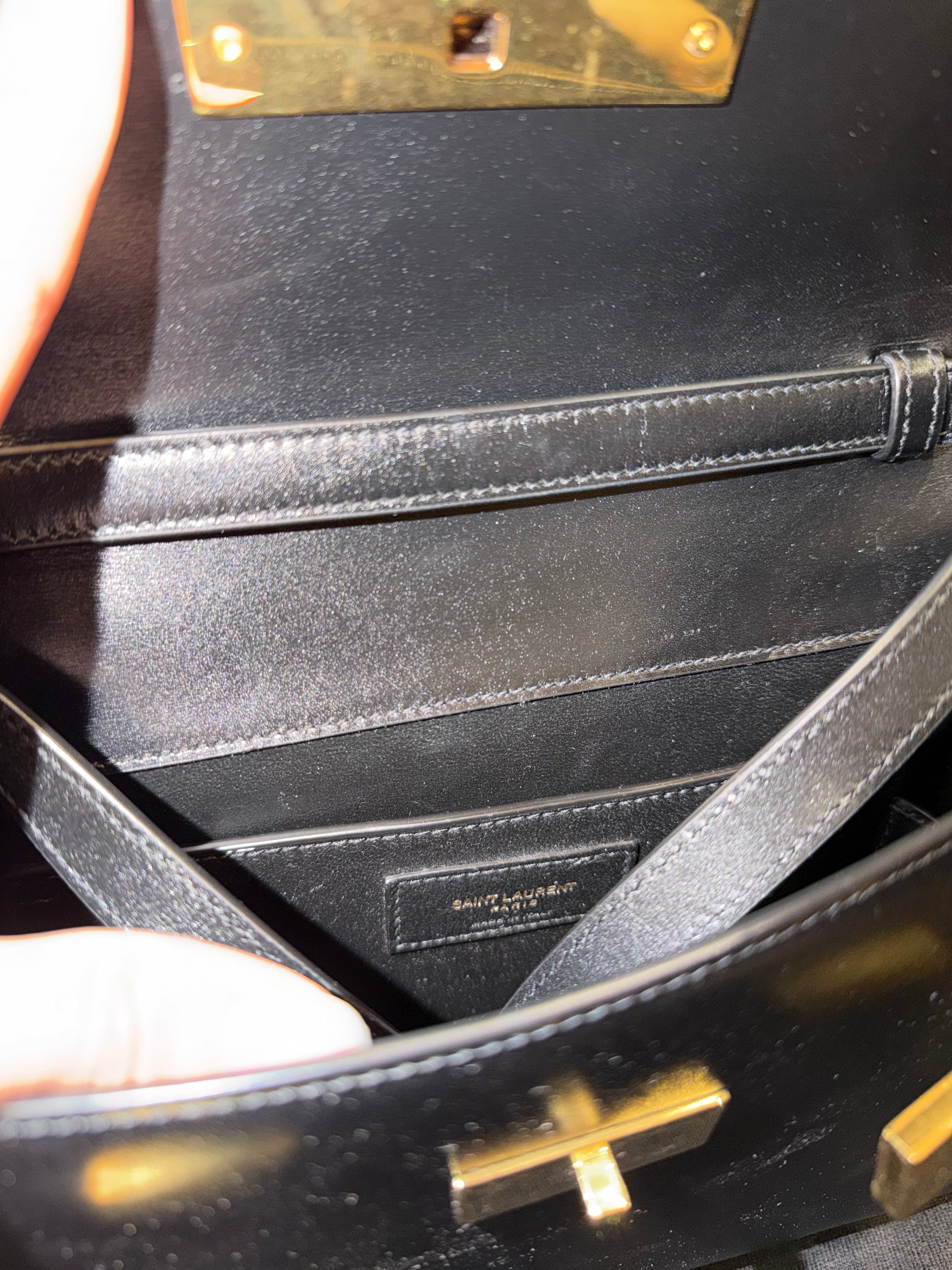 Saint Laurent Black Calfskin Medium Manhattan Shoulder Bag