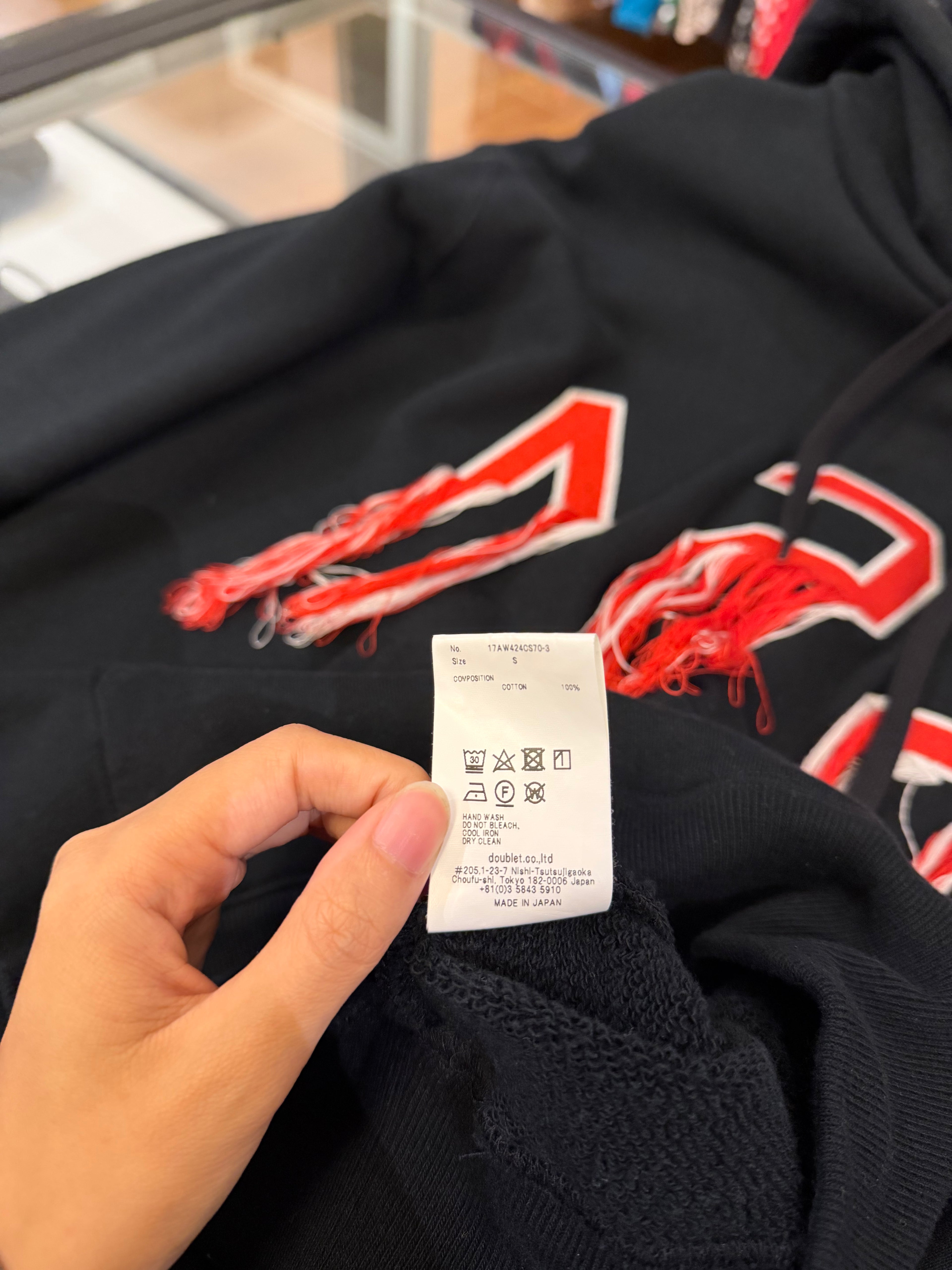 424 x Doublet Frayed Patch
Hoodie - Black