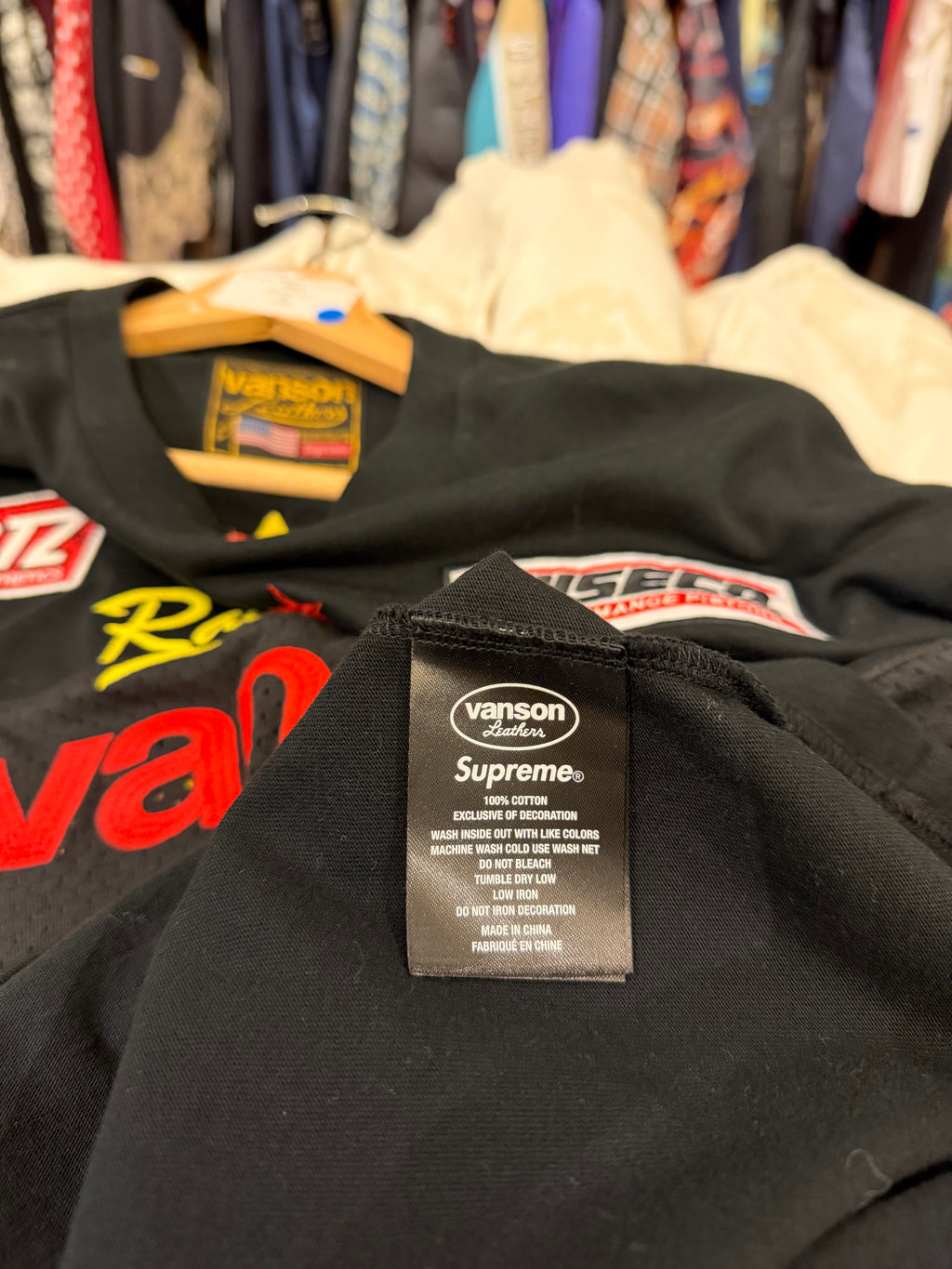 Supreme Vanson Leathers LS -
Black