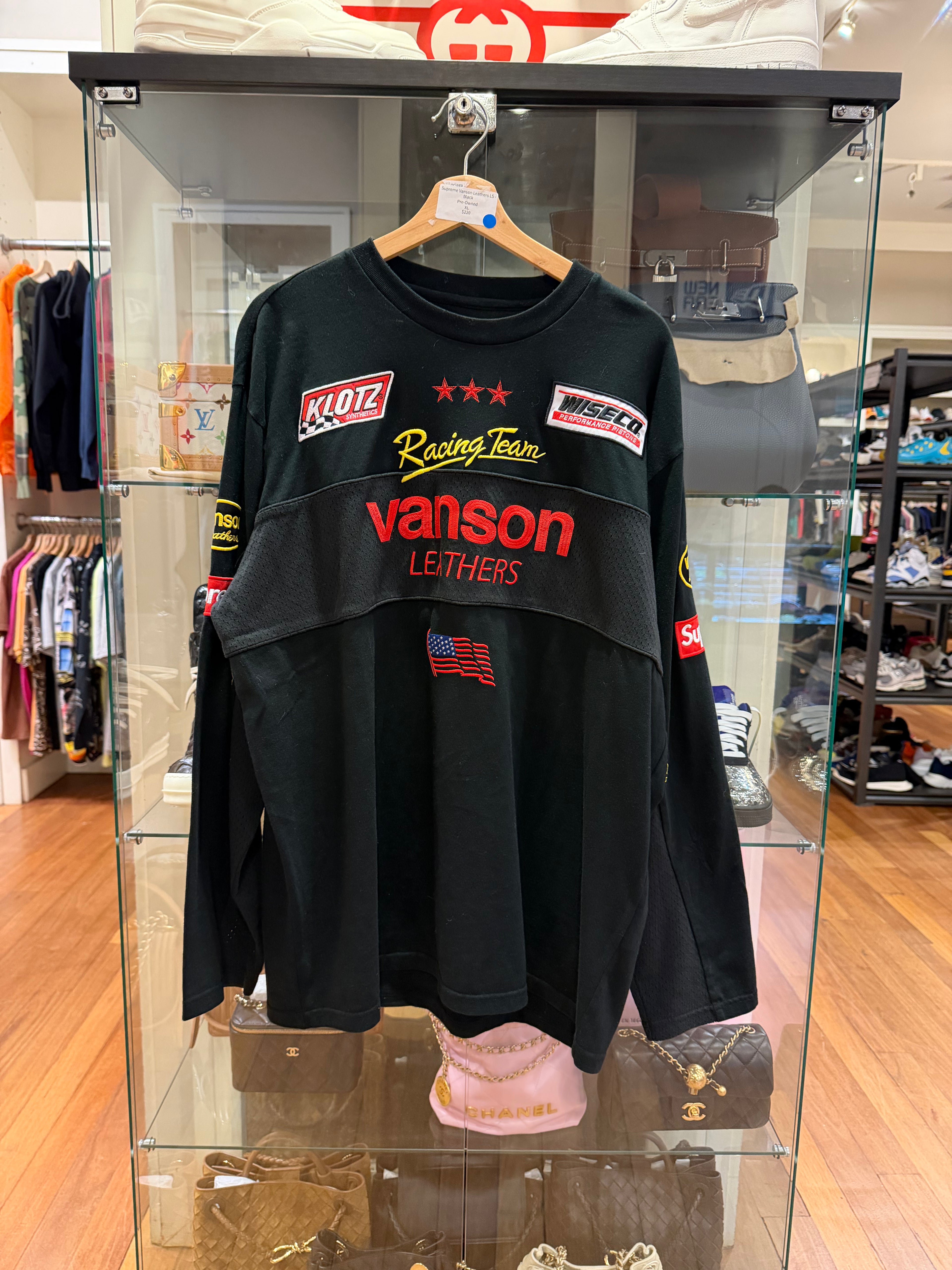 Supreme Vanson Leathers LS -
Black