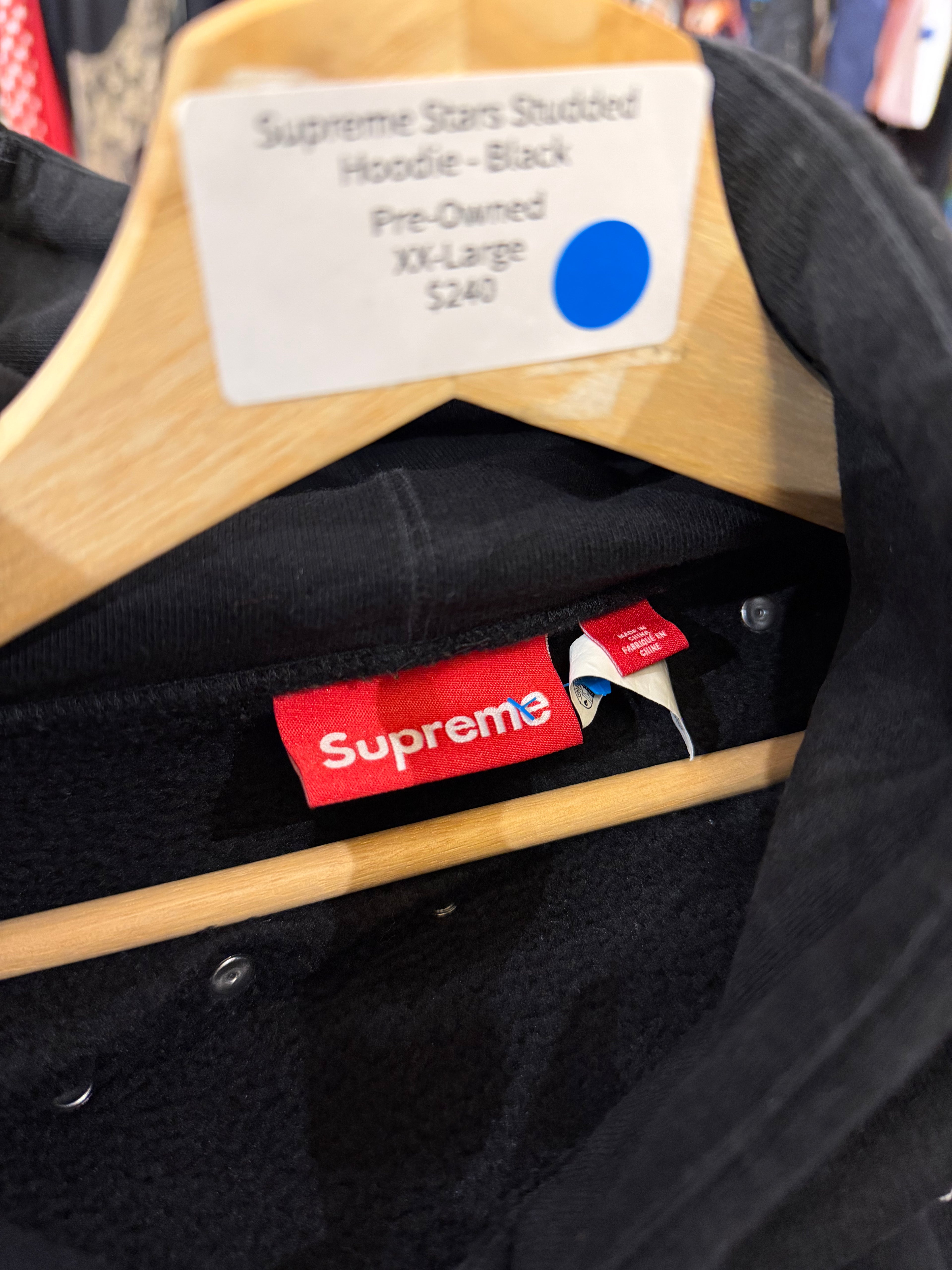 Supreme Stars Studded
Hoodie - Black