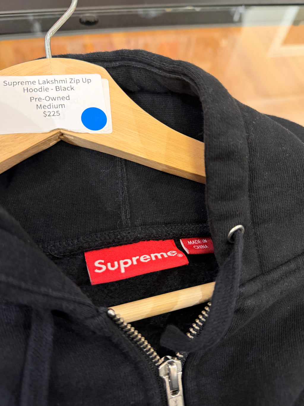 Supreme Lakshmi Zip Up
Hoodie - Black