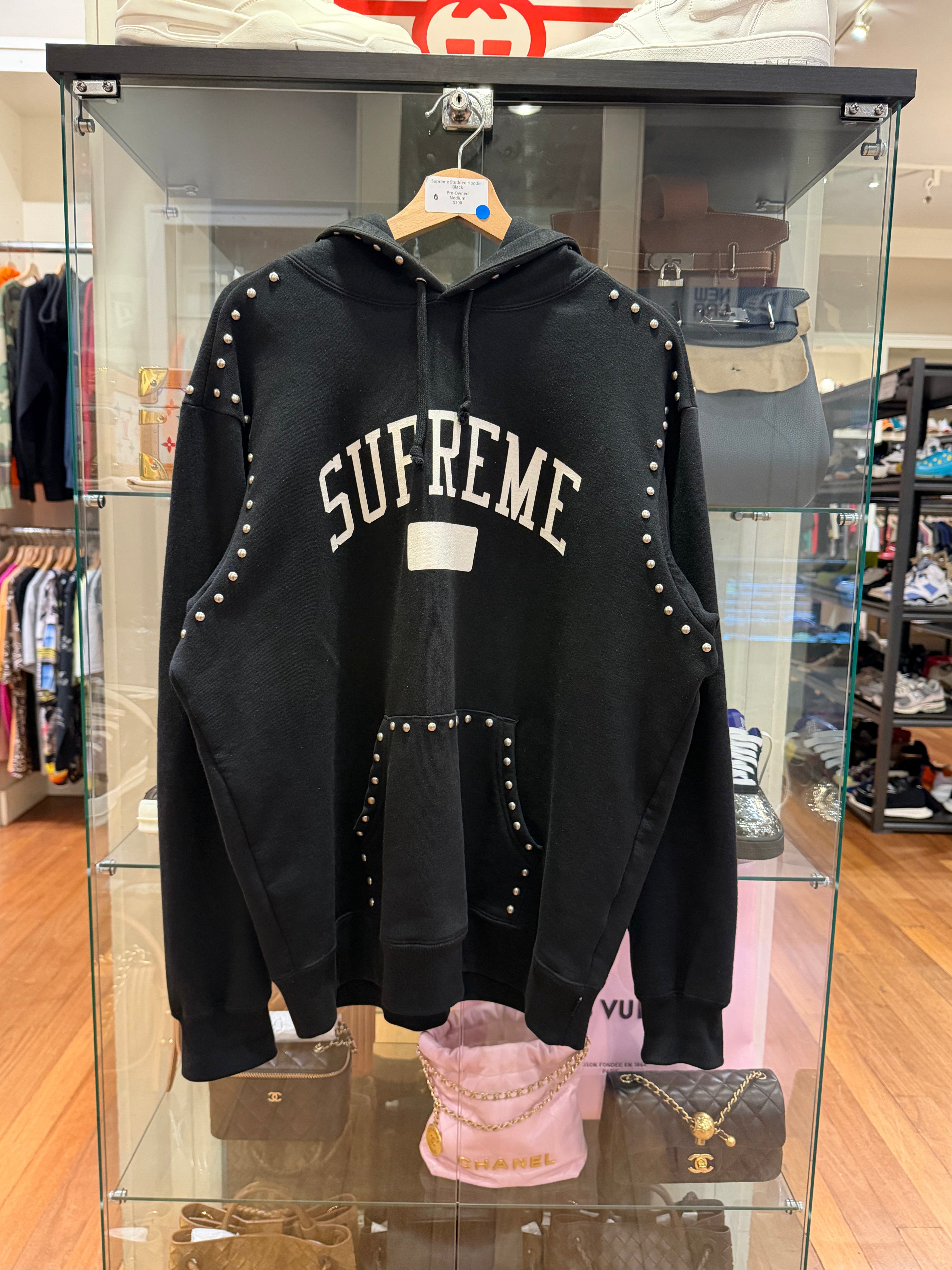 Supreme Studded Hoodie -
Black