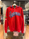 Supreme Vanson Leathers
Spider Web Zip Up Hoodie - Red