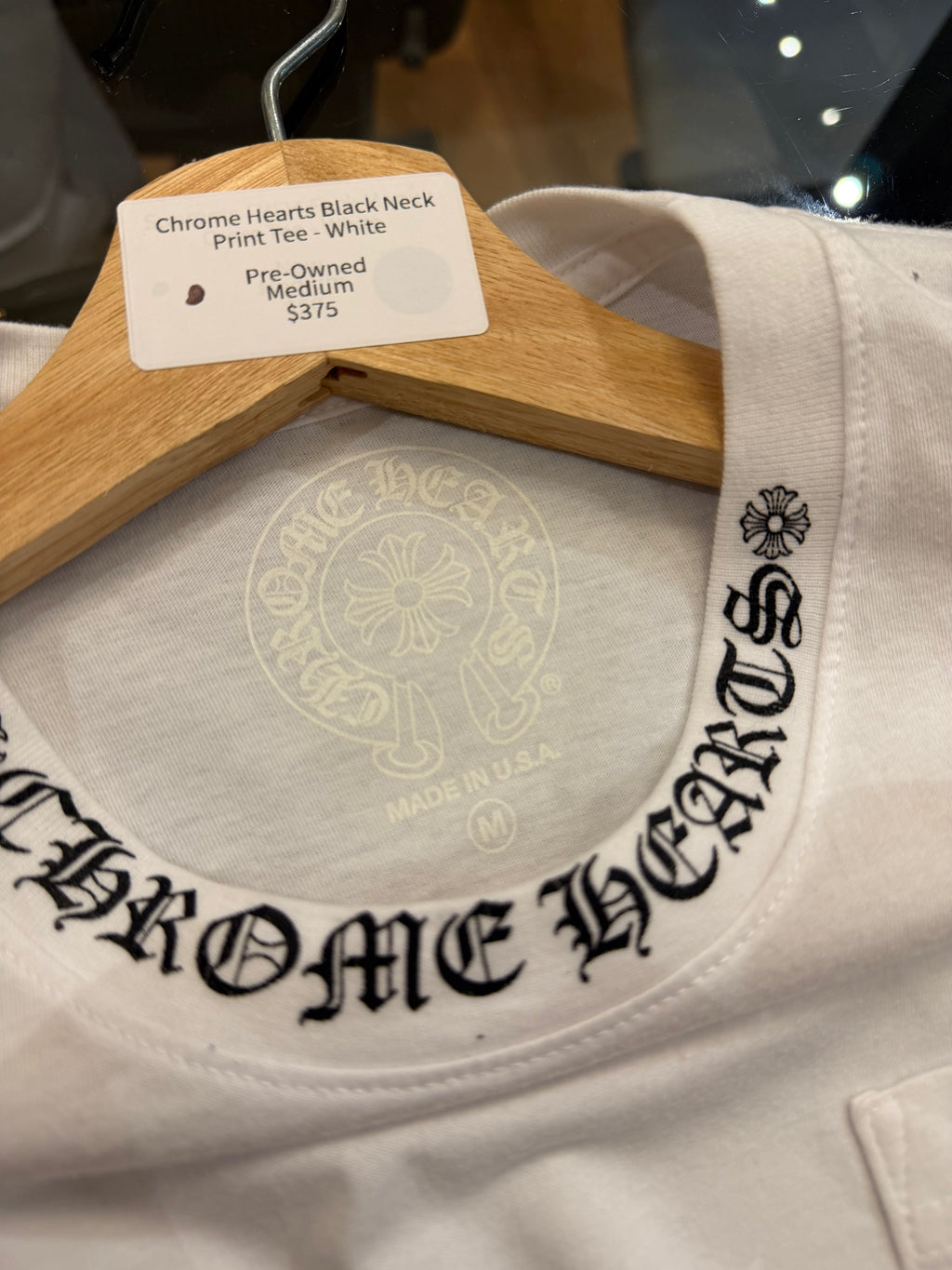 Chrome Hearts Black Neck
Print Tee - White