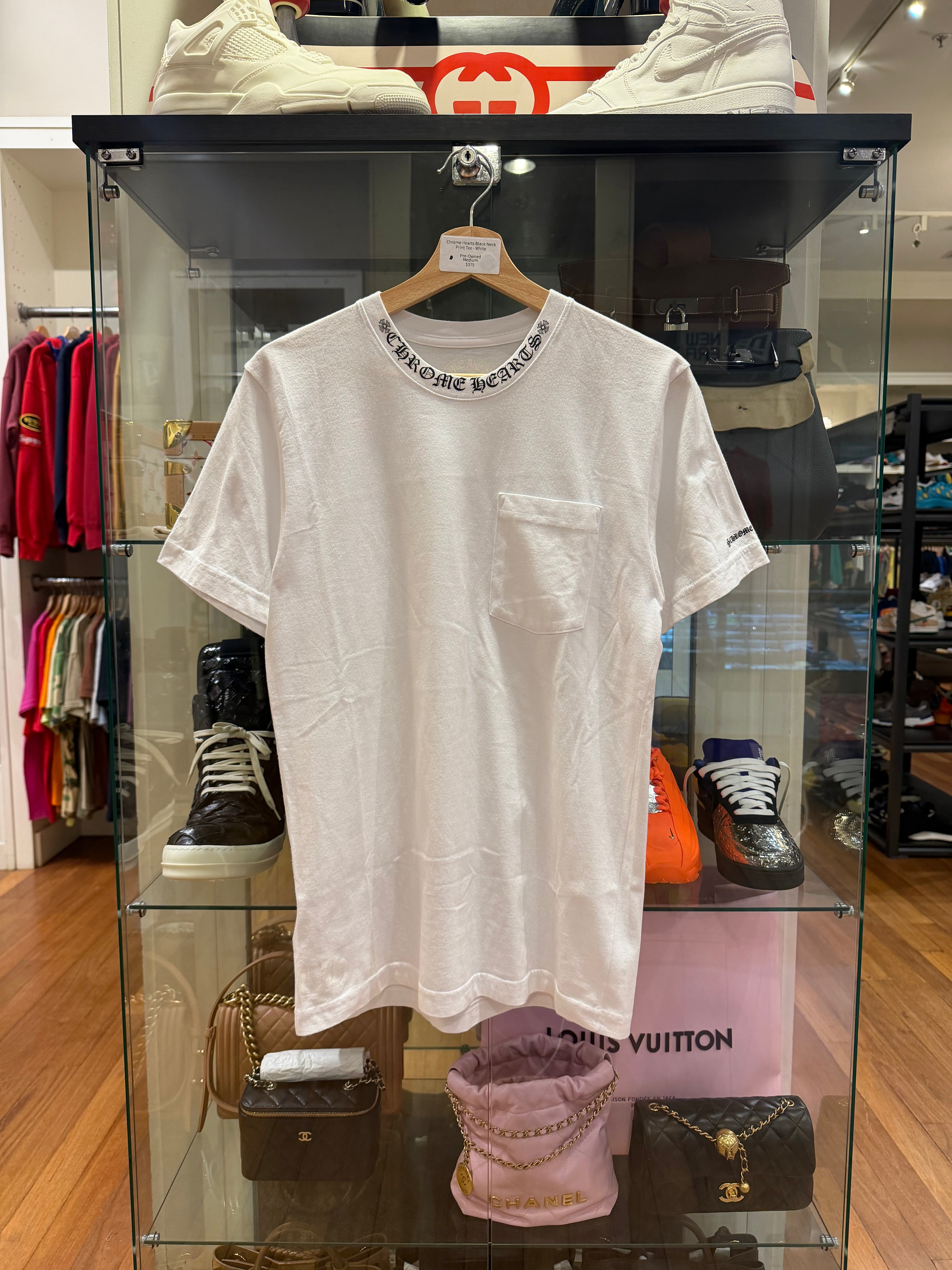 Chrome Hearts Black Neck
Print Tee - White