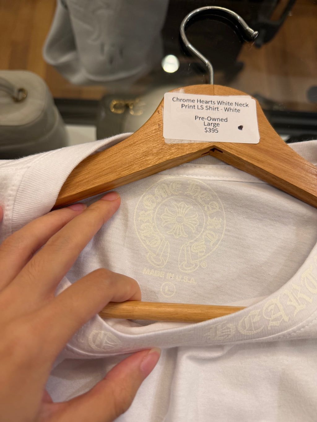 Chrome Hearts White Neck
Print LS Shirt