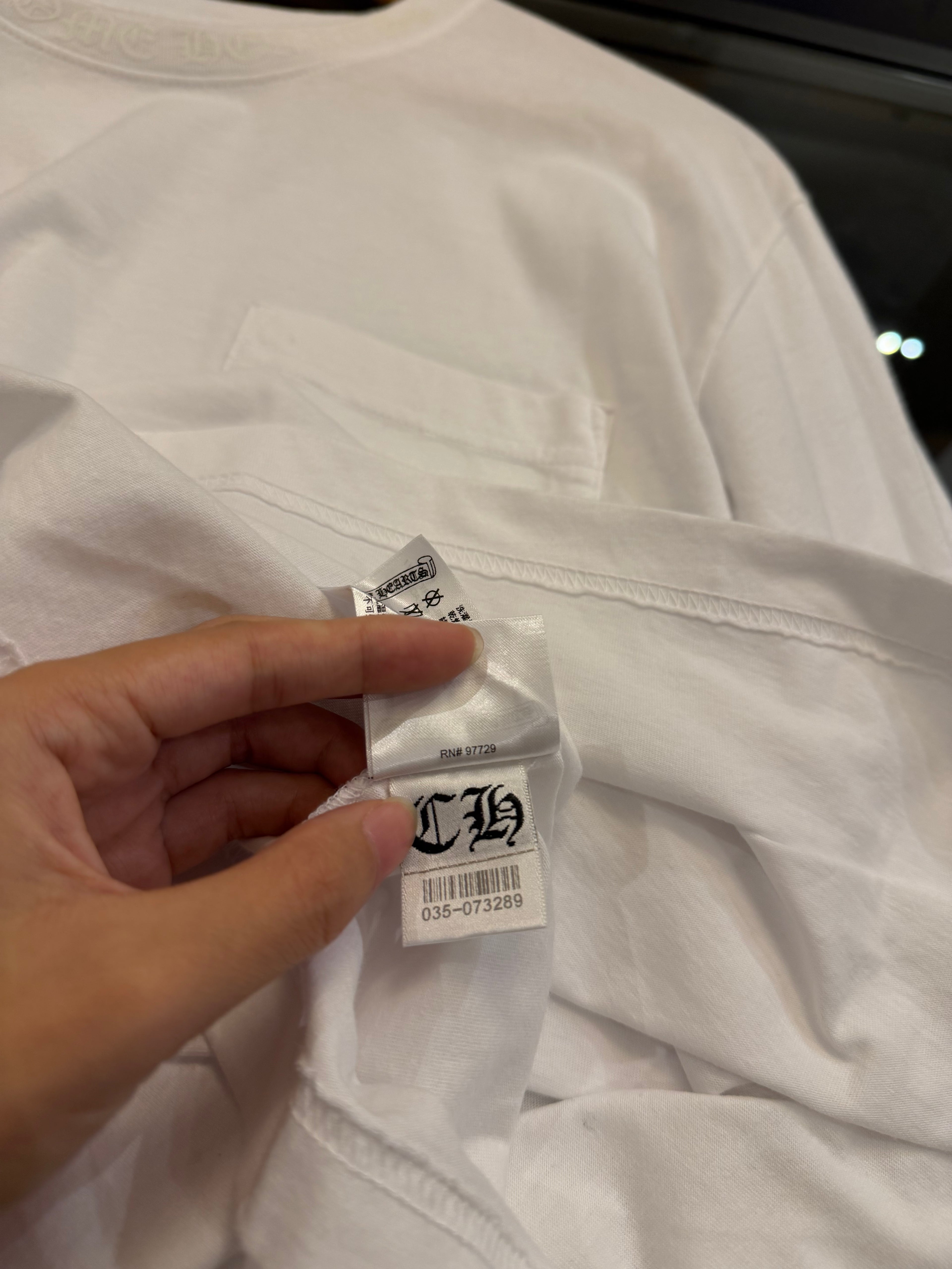 Chrome Hearts White Neck
Print LS Shirt
