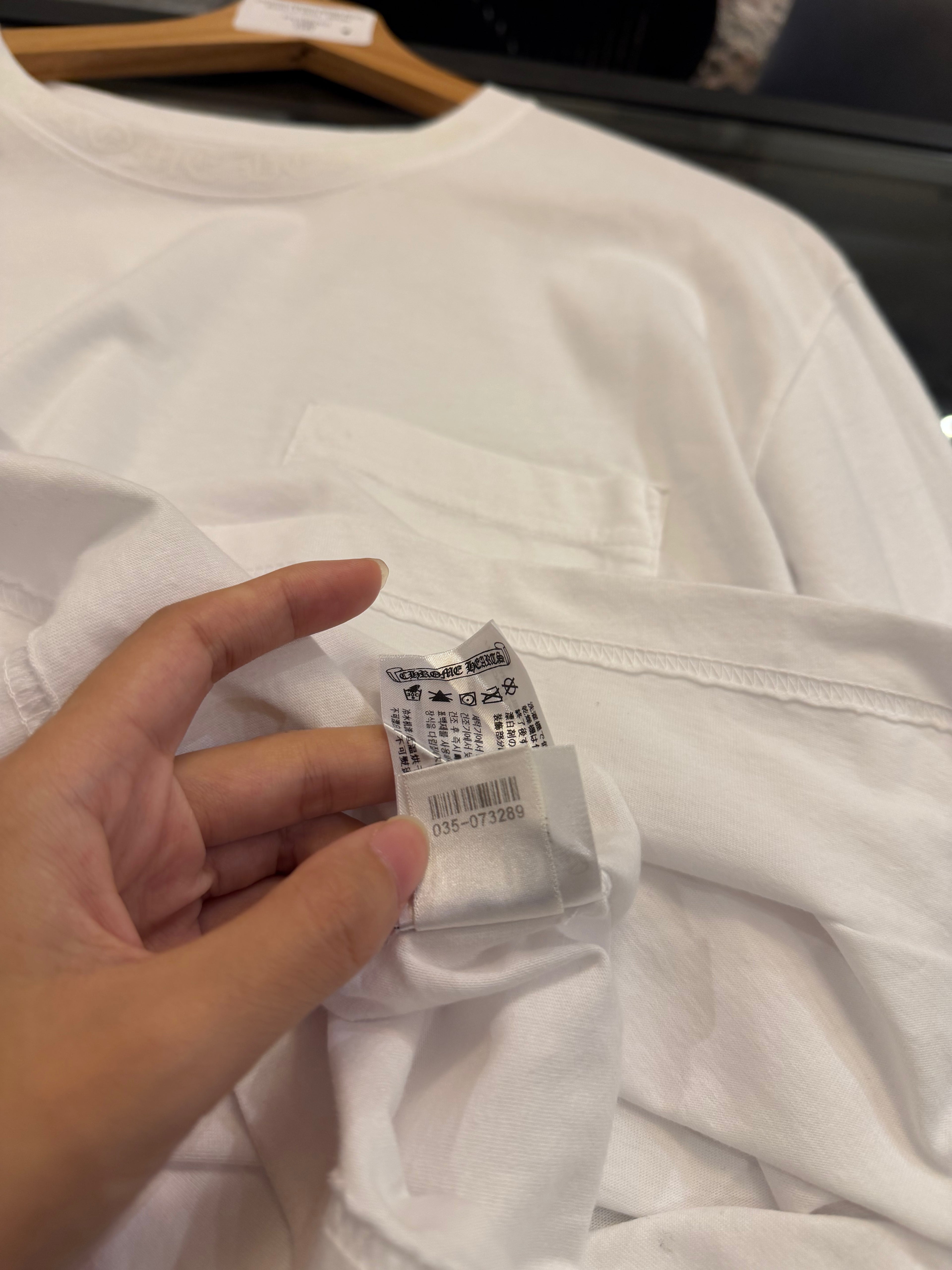 Chrome Hearts White Neck
Print LS Shirt
