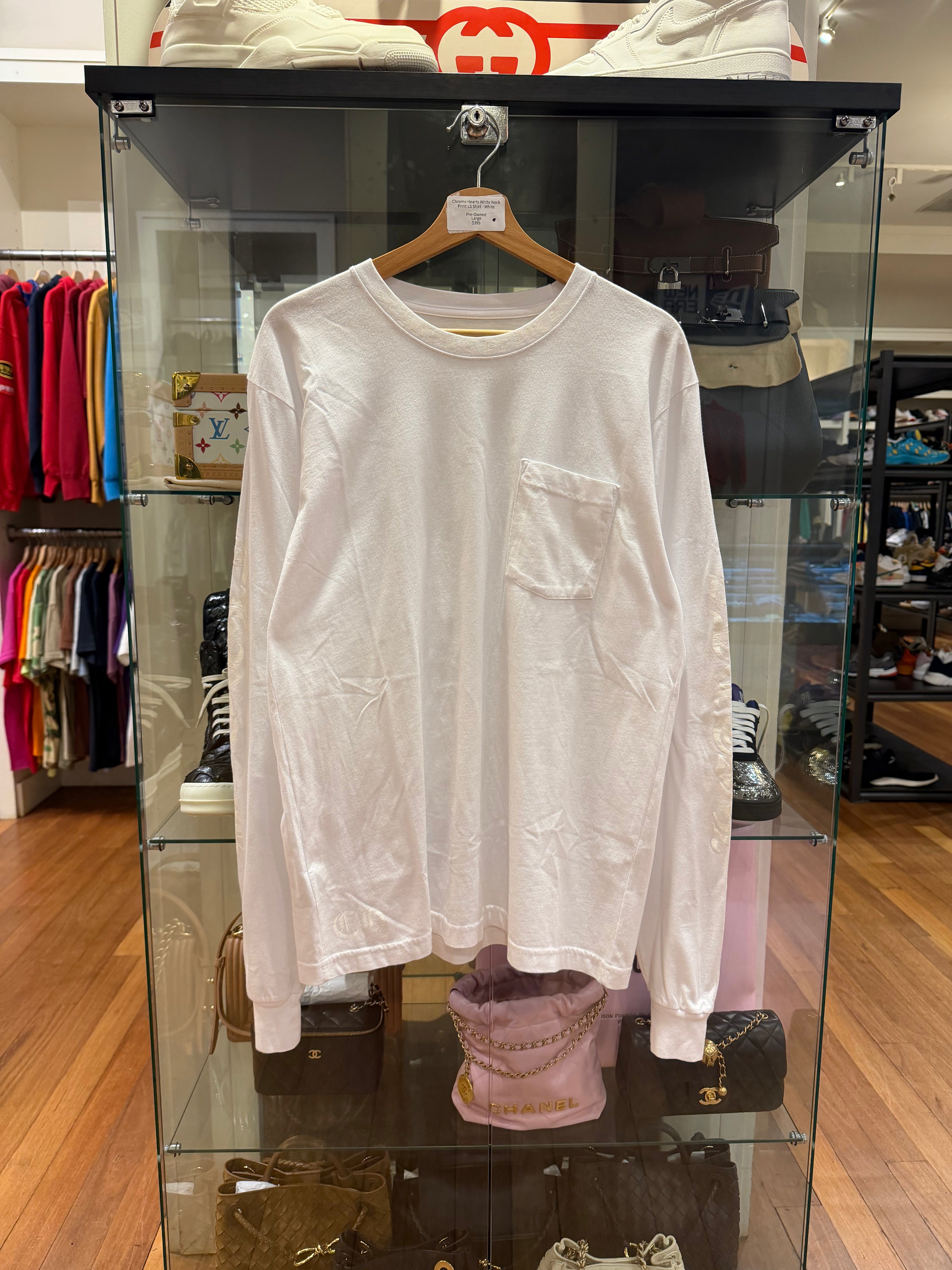 Chrome Hearts White Neck
Print LS Shirt