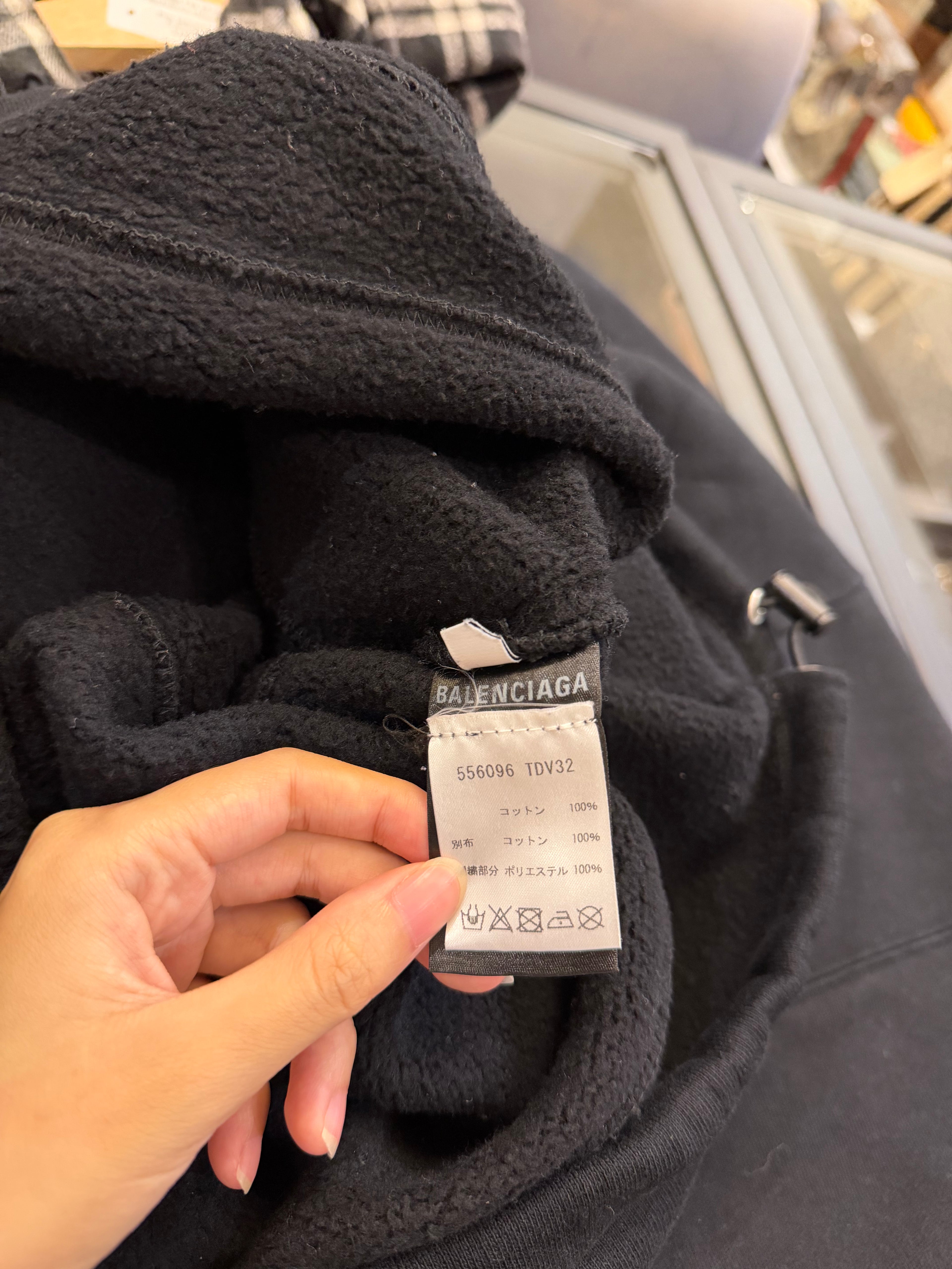 Balenciaga FW 18 Plaid
Patchwork Hoodie