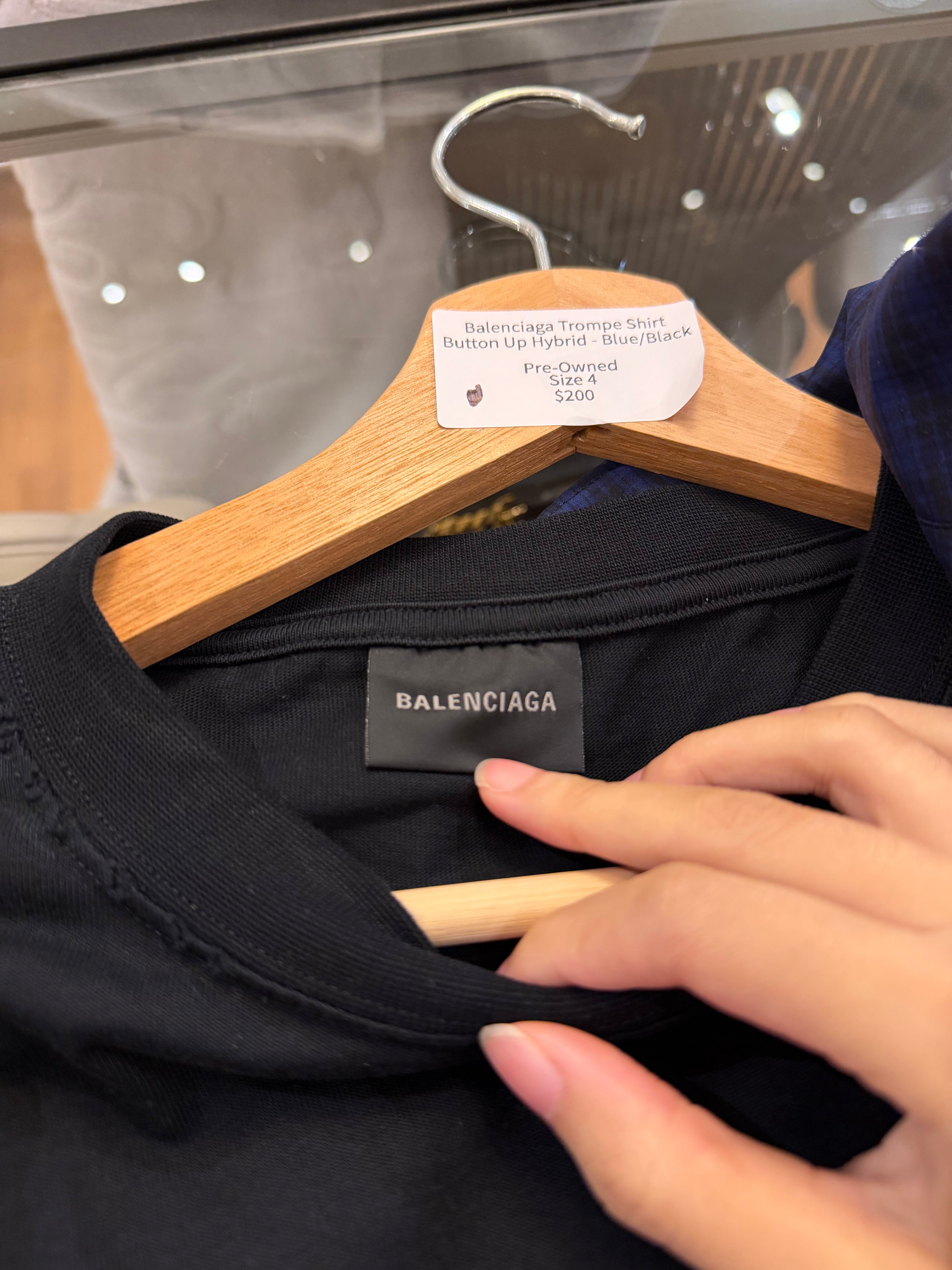 Balenciaga Trompe Shirt
Button Up Hybrid - Blue/Black