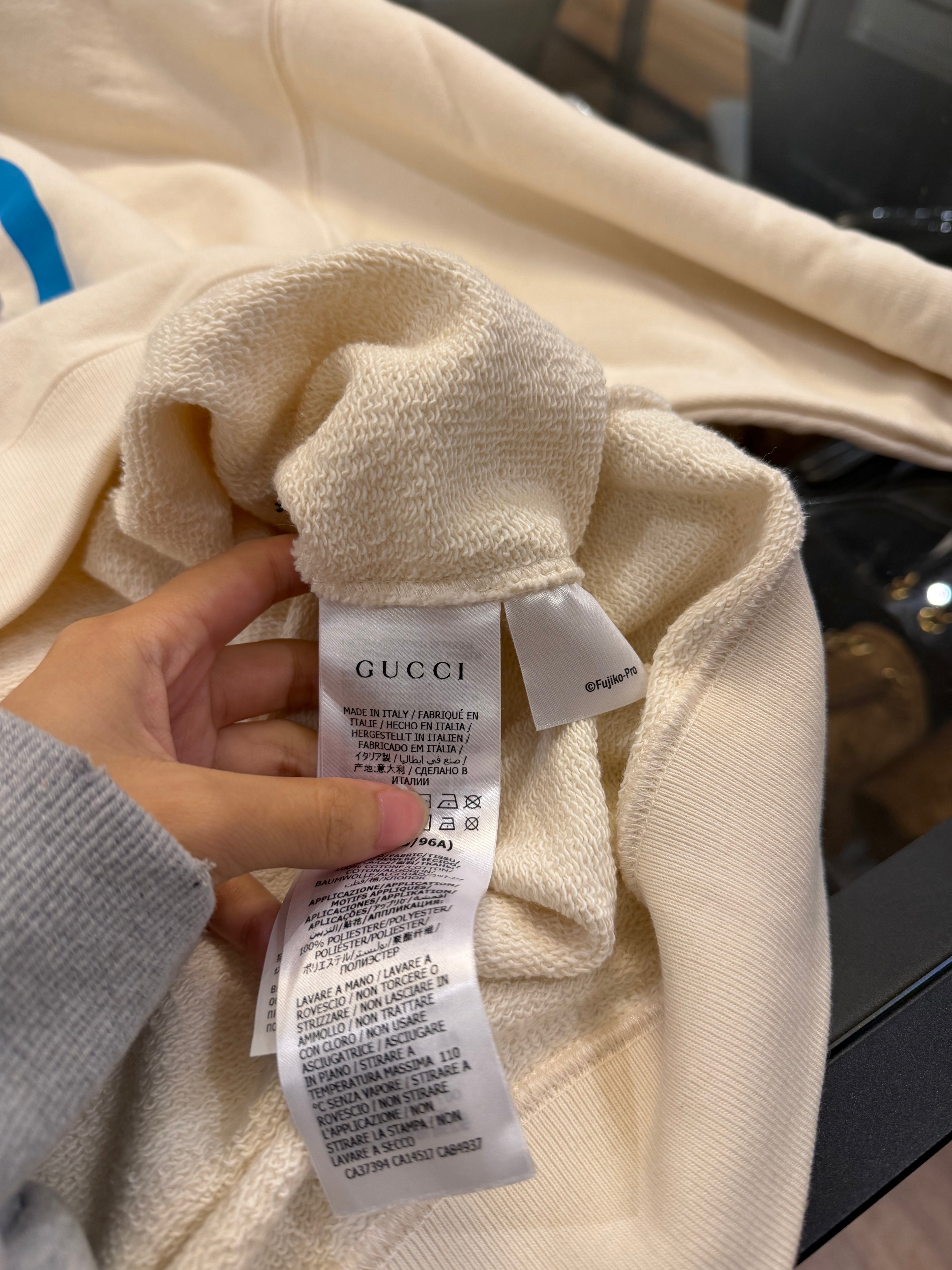 Gucci x Doraemon Hoodie -
Cream/Blue