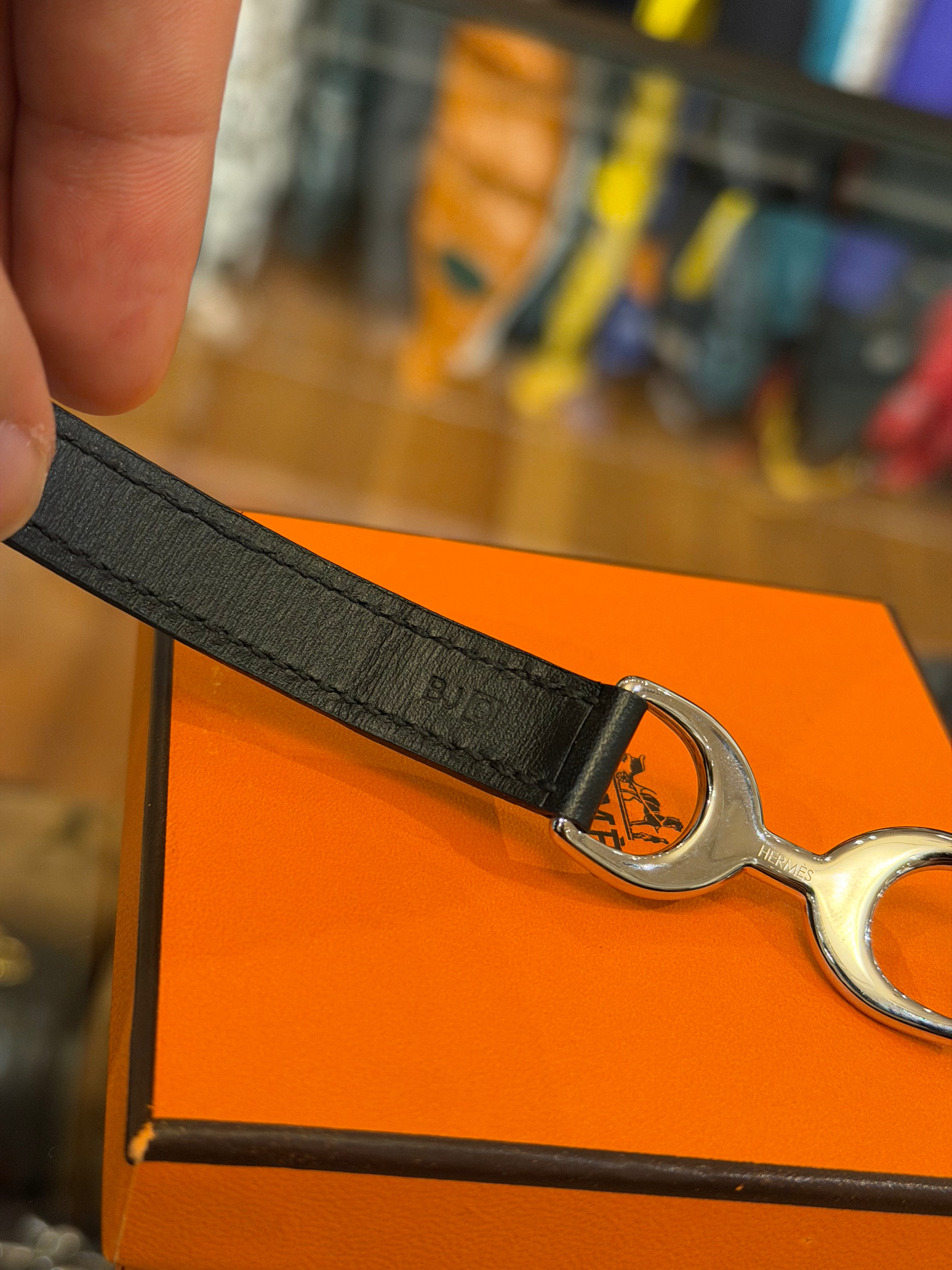 Hermes Dandy Double Tour Wrap Bracelet - Black