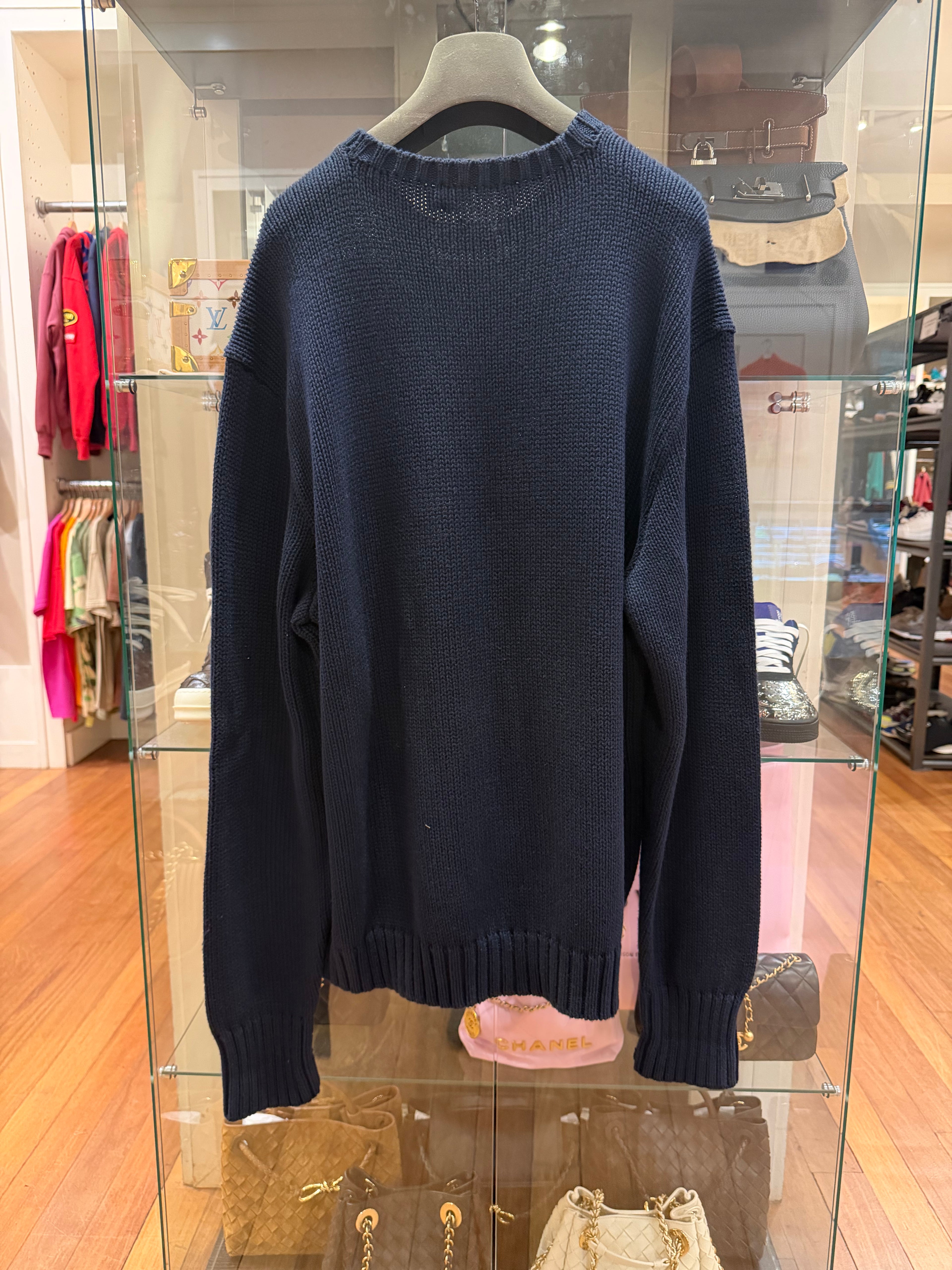 Vintage 90s Polo Ralph Lauren American Flag Knit Sweater