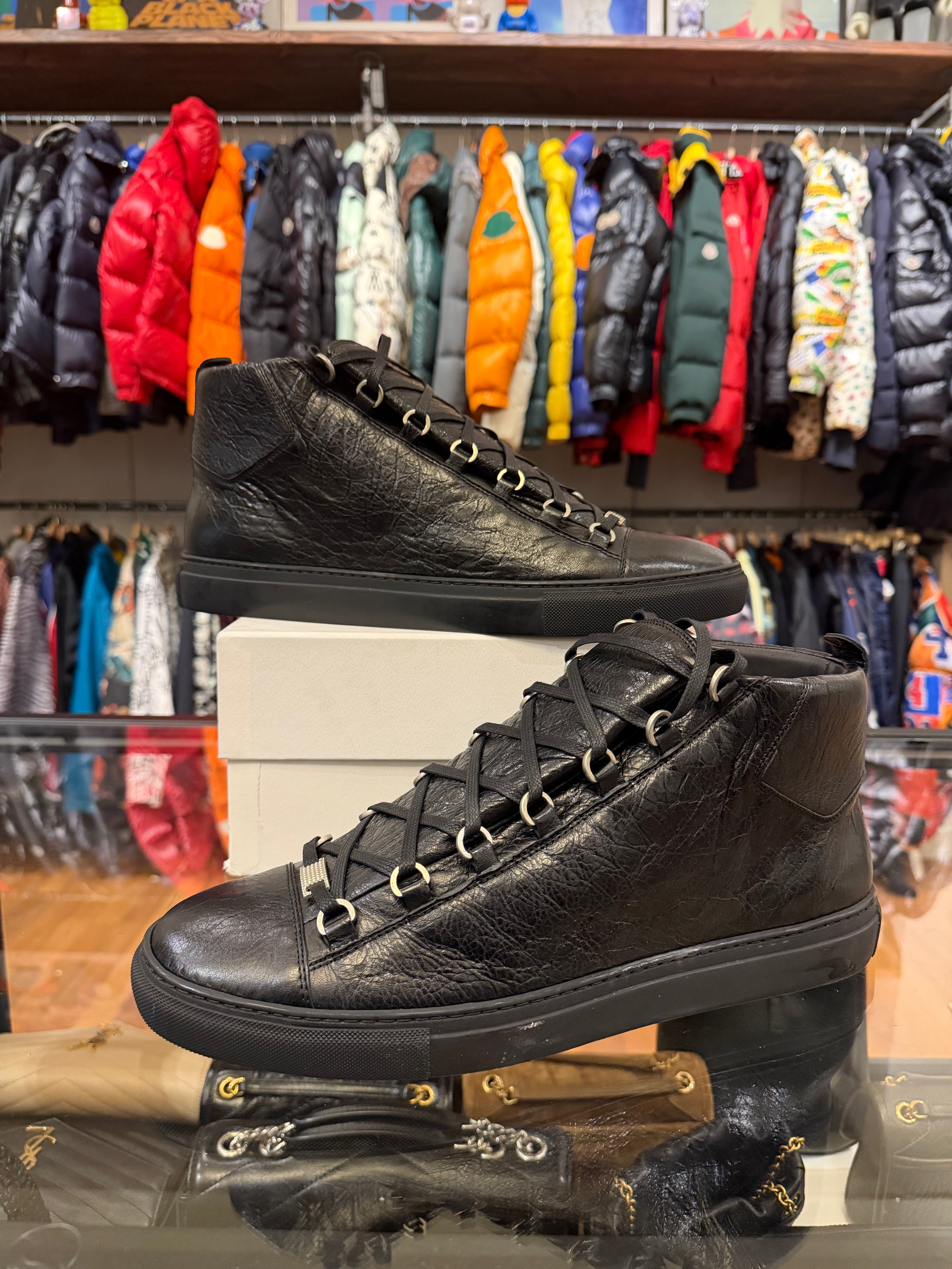 Balenciaga Arena High Top Leather Sneaker