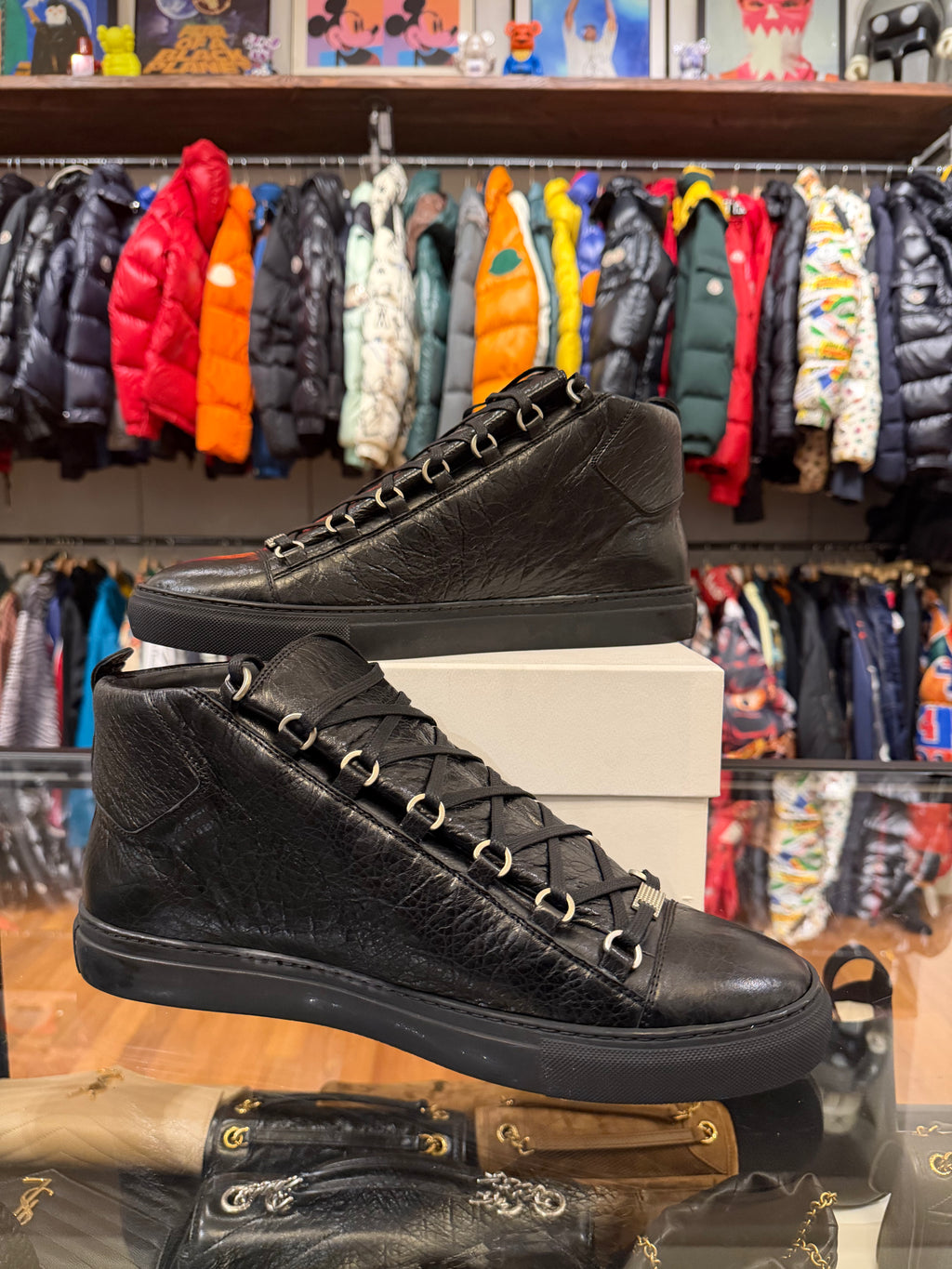 Balenciaga Arena High Top Leather Sneaker