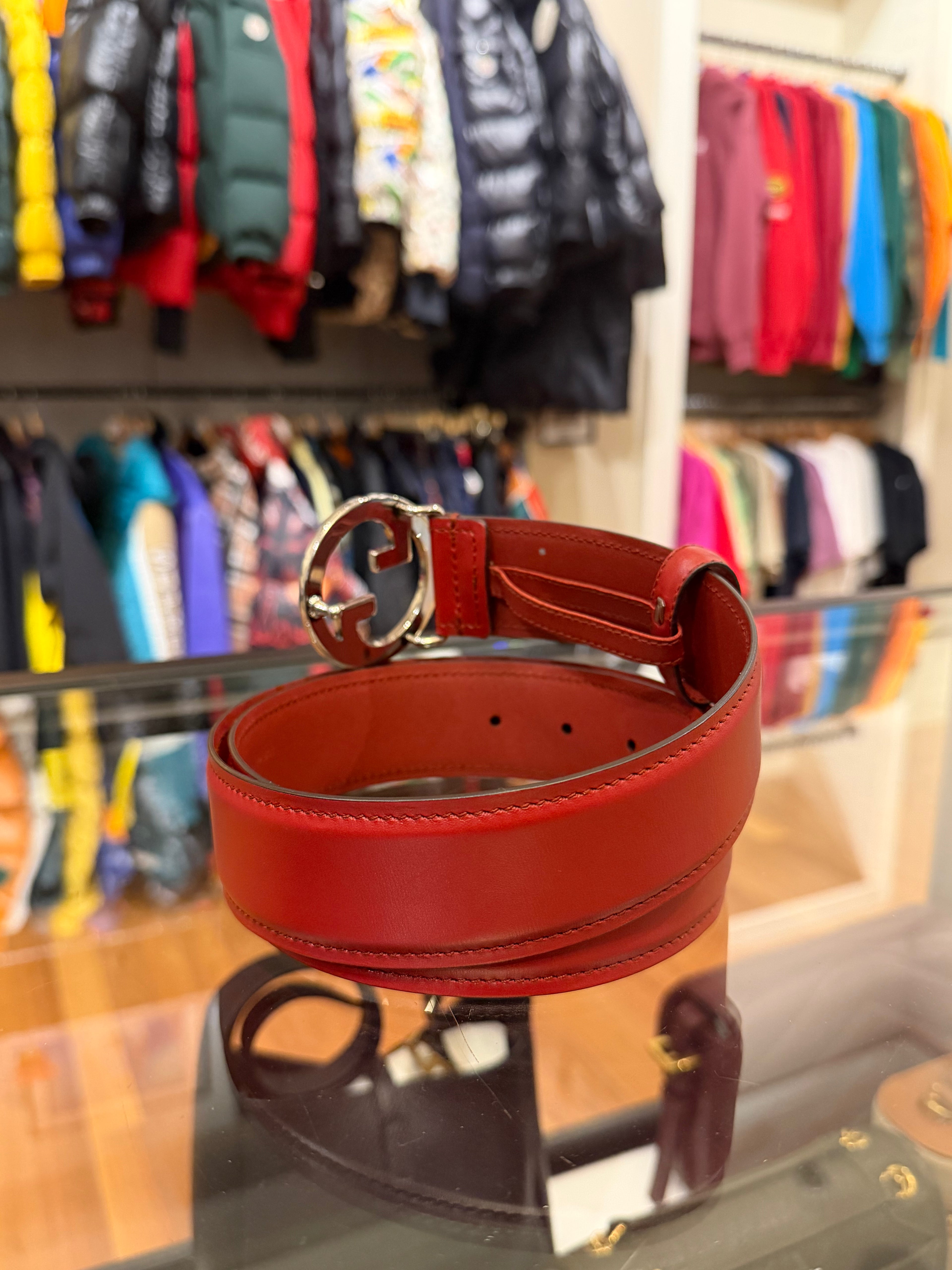 Gucci Interlocking G Logo Leather Belt