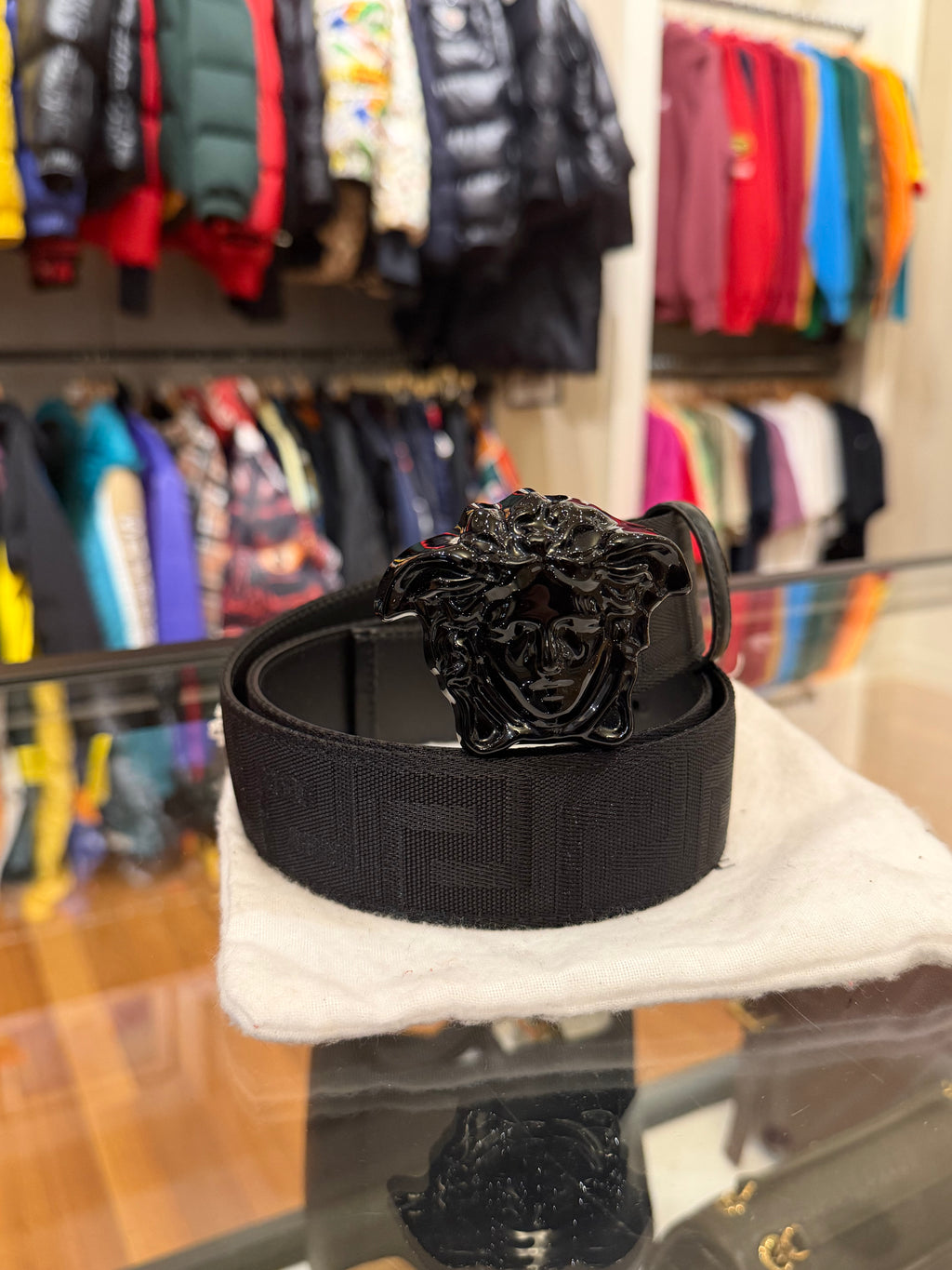 Versace Grecca Medusa Webbing Belt