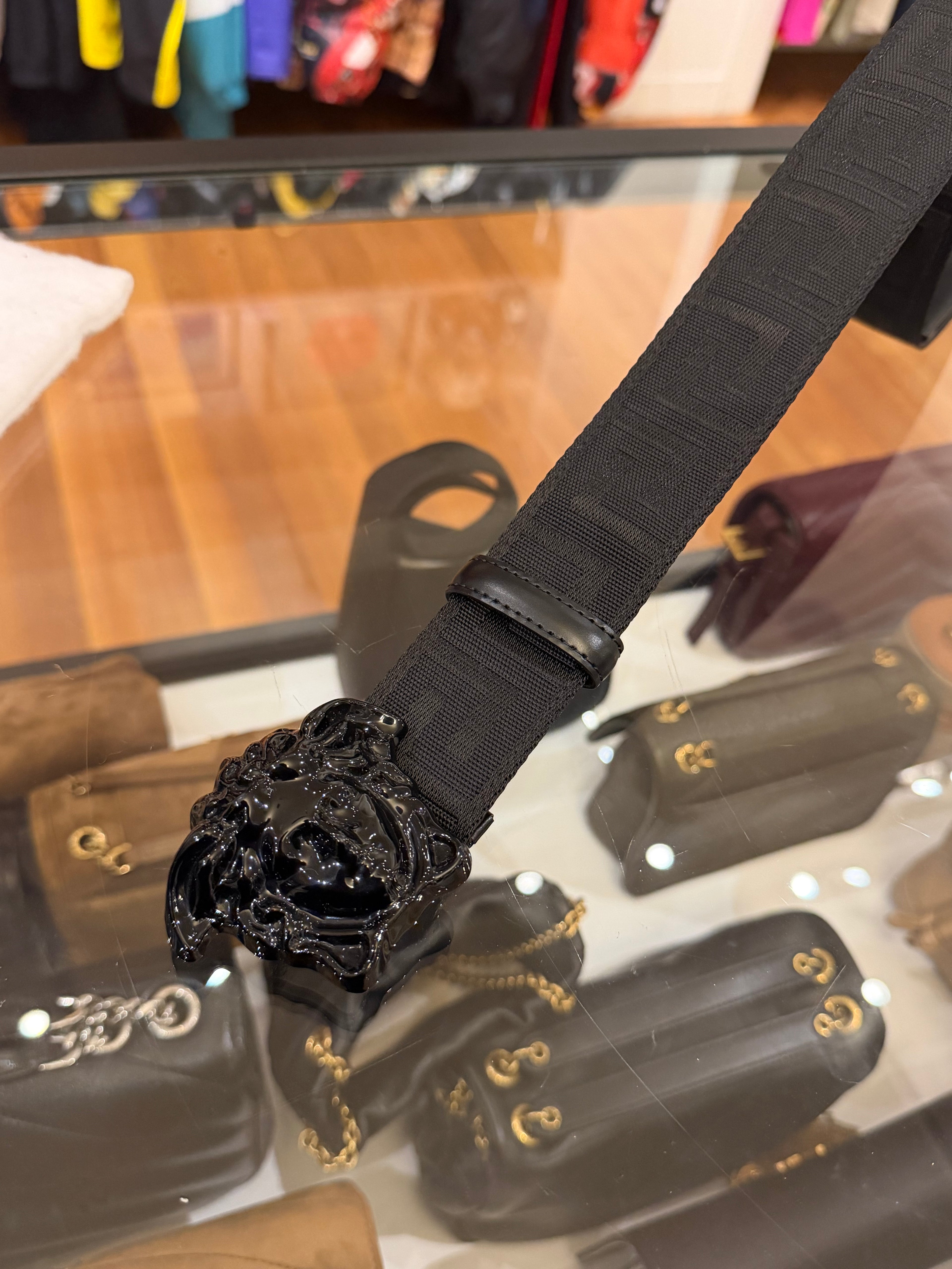 Versace Grecca Medusa Webbing Belt