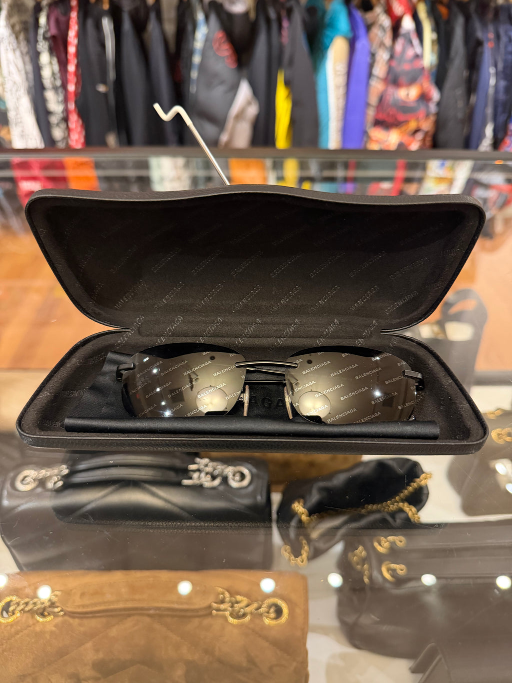Balenciaga Rimless AOP Monogram Sunglasses