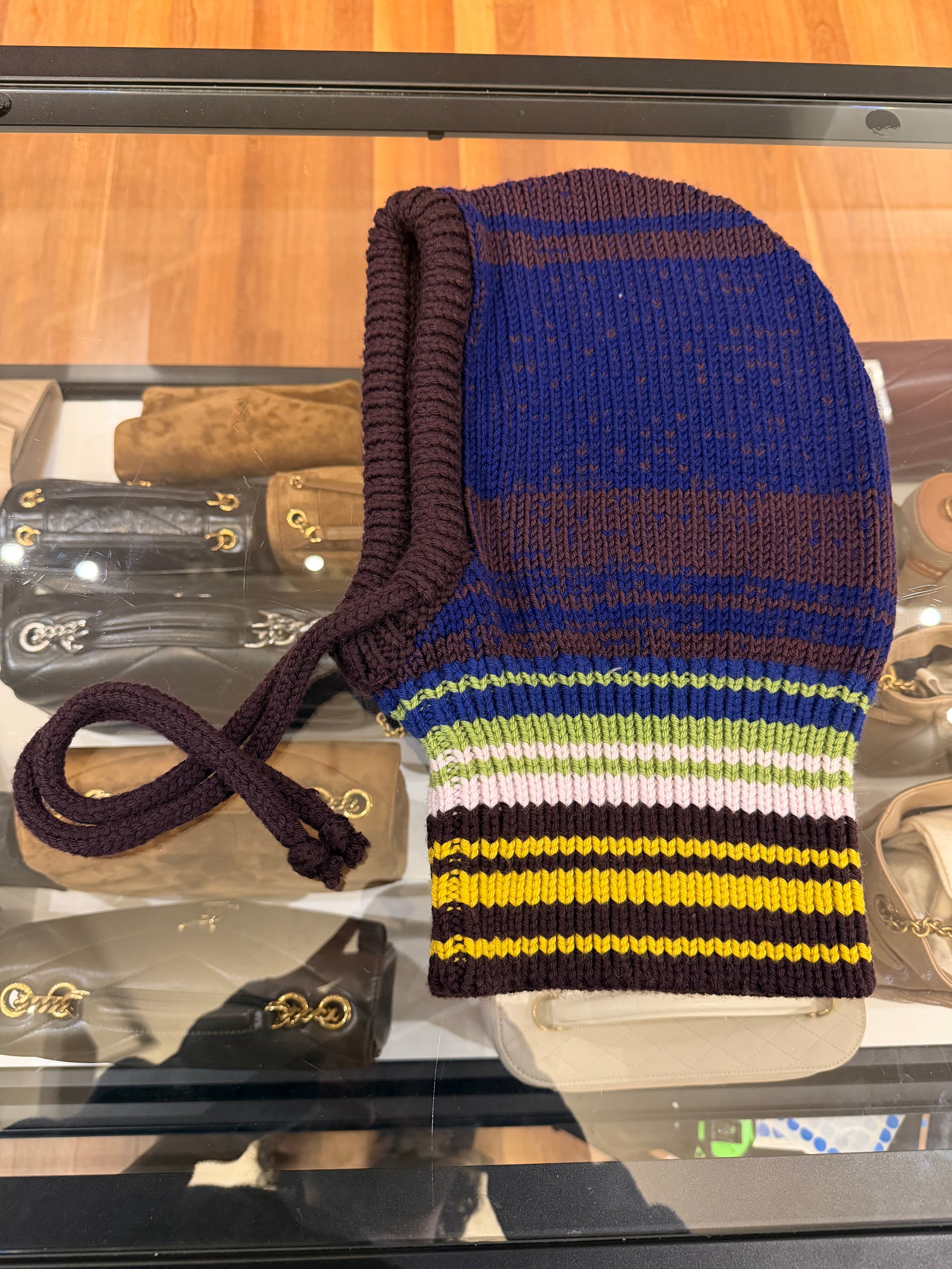 Marni Striped Ribbed-Knit Balaclava