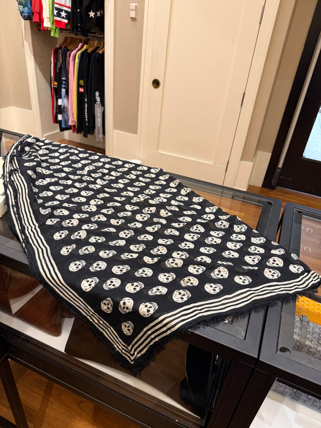 McQueen Classic Skull Wool Scarf