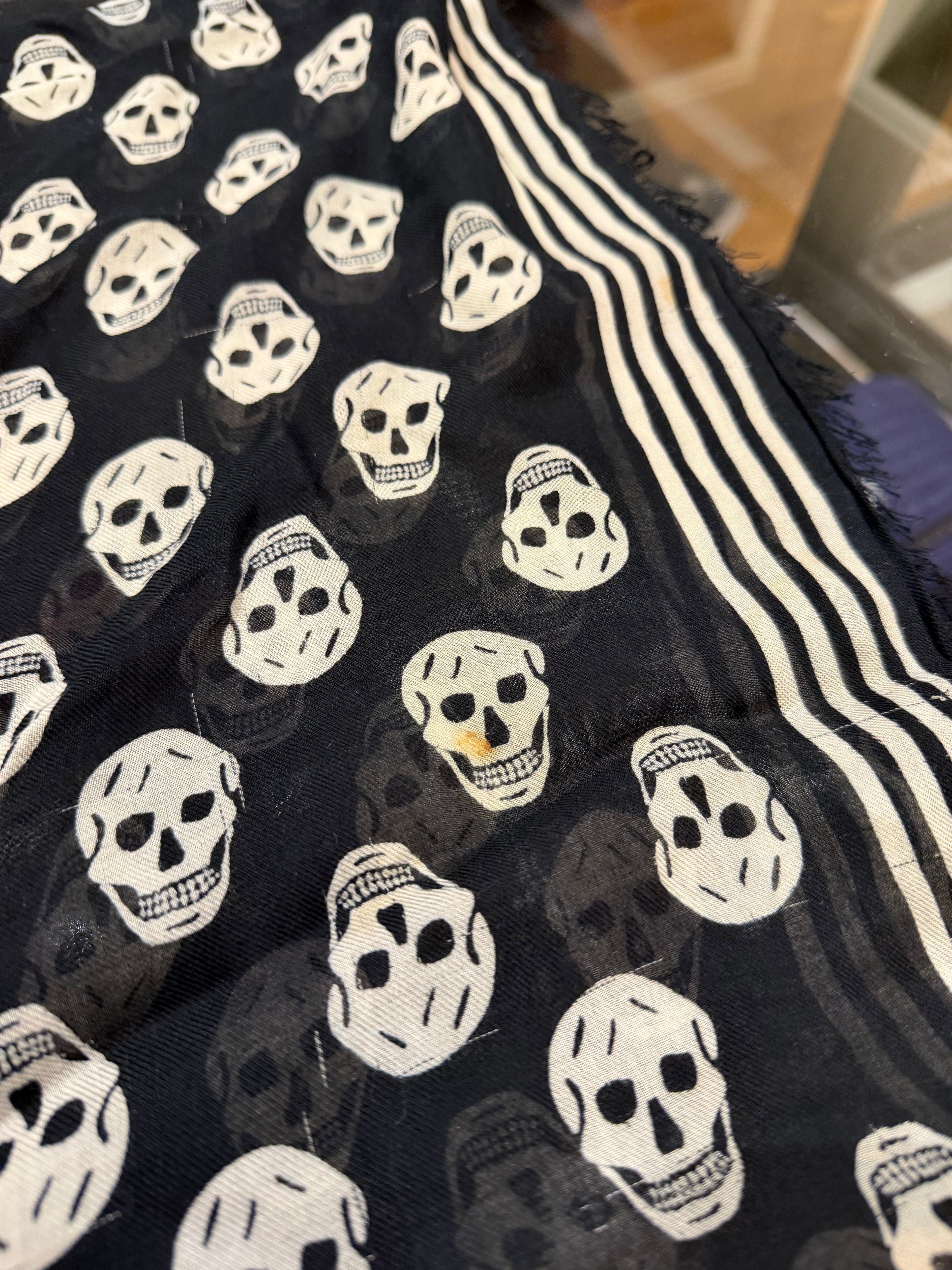 McQueen Classic Skull Wool Scarf