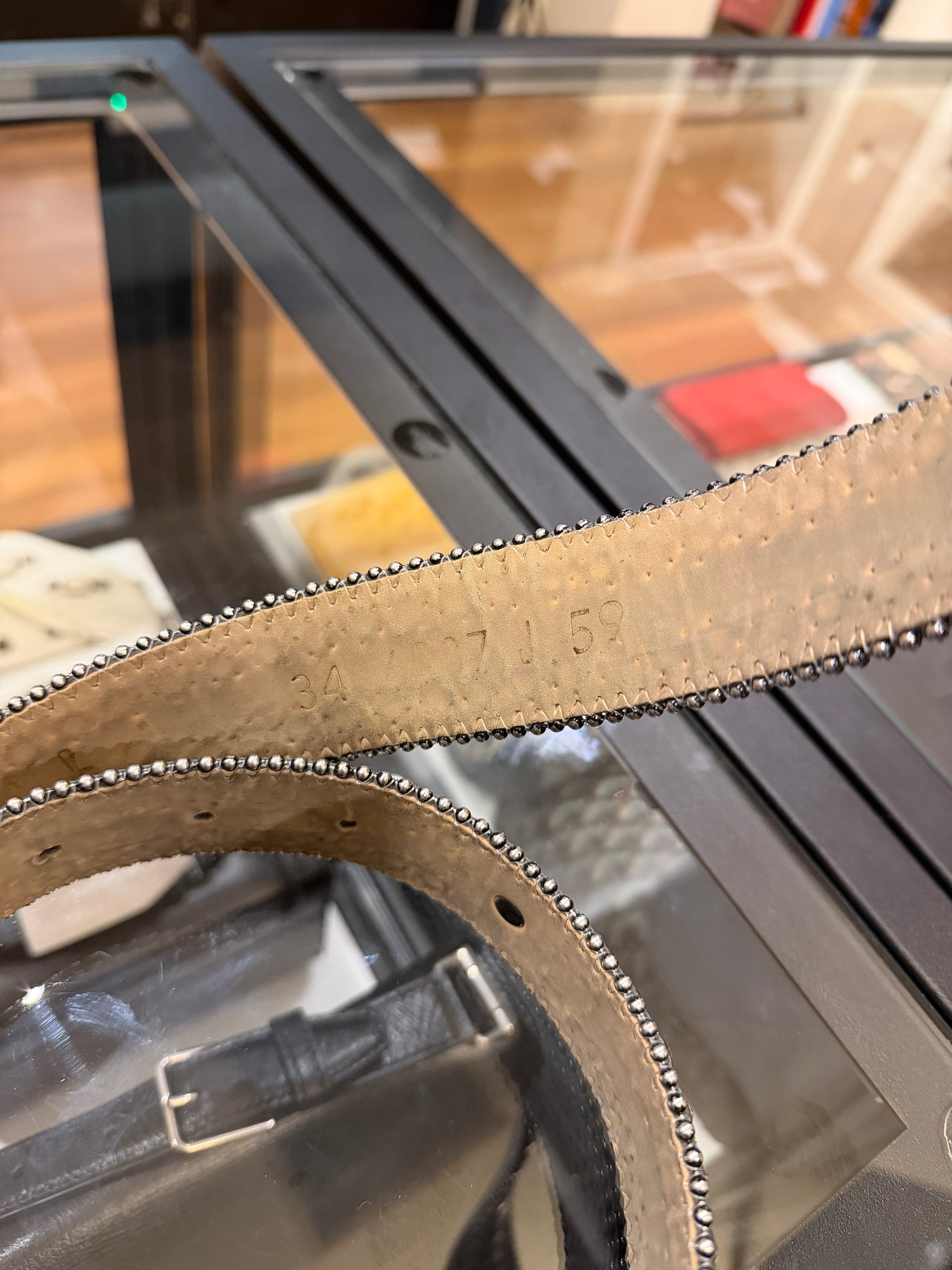 B.B Simon Studded Leather Belt